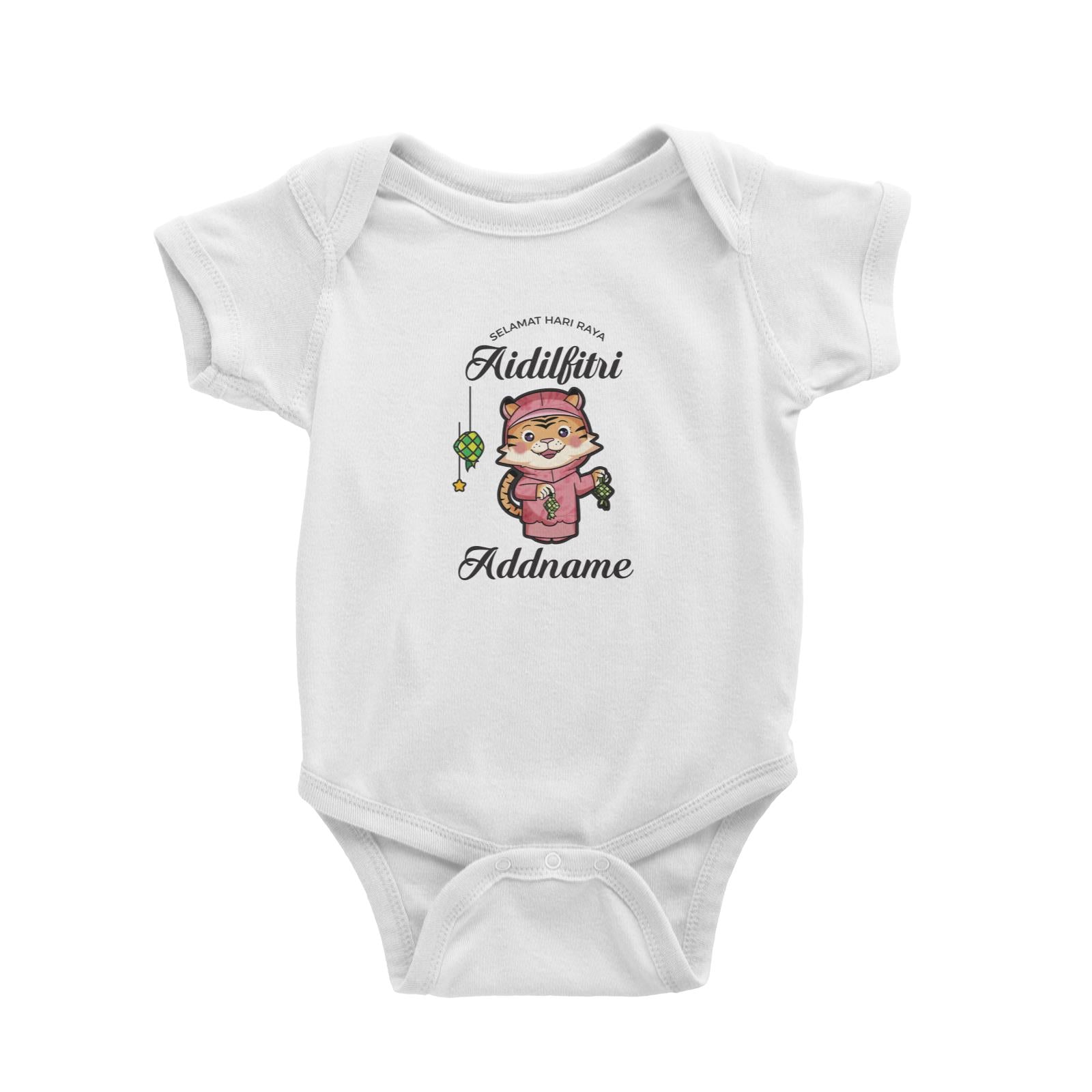 Raya Cute Animals Mama Tiger Wishes Selamat Hari Raya Aidilfitri Baby Romper