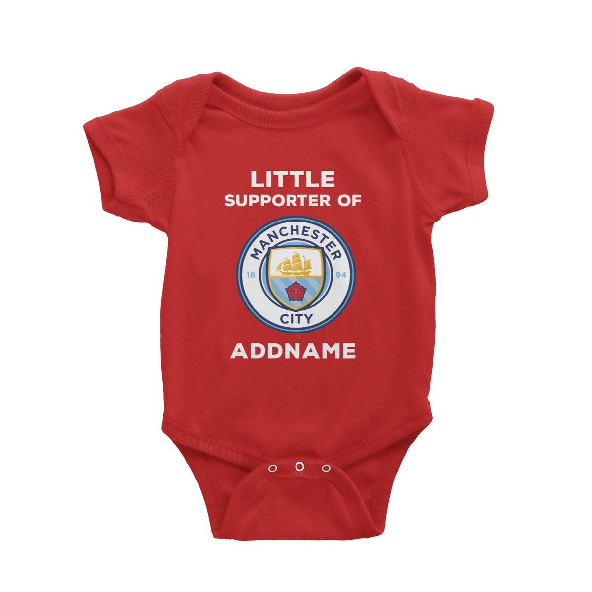 Manchester City FC Little Supporter Personalizable with Name Baby Romper