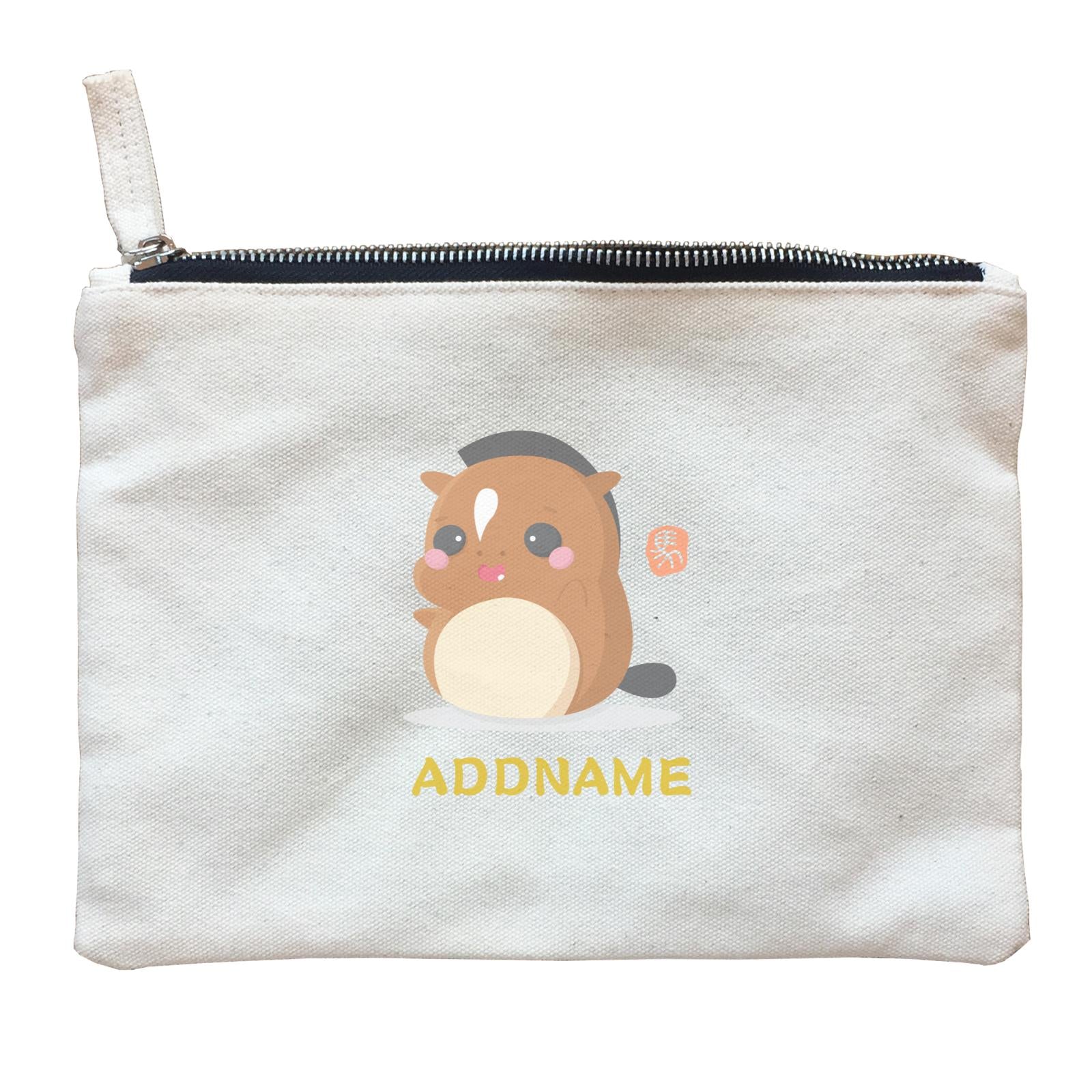 Chinese New Year Cute Twelve Zodiac Animals Horse Addname Zipper Pouch