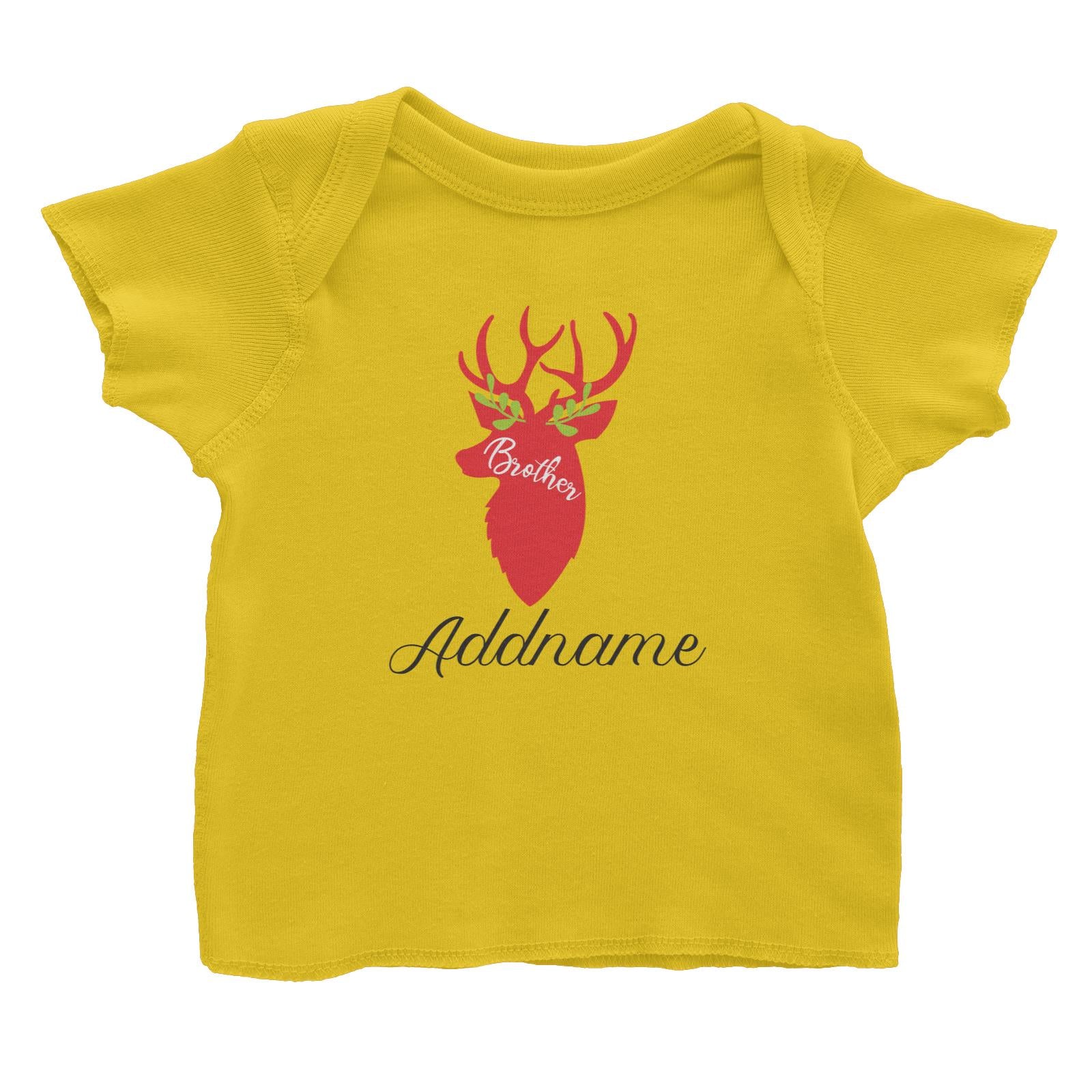 Christmas Series Brother Silhouette Reindeer Baby T-Shirt