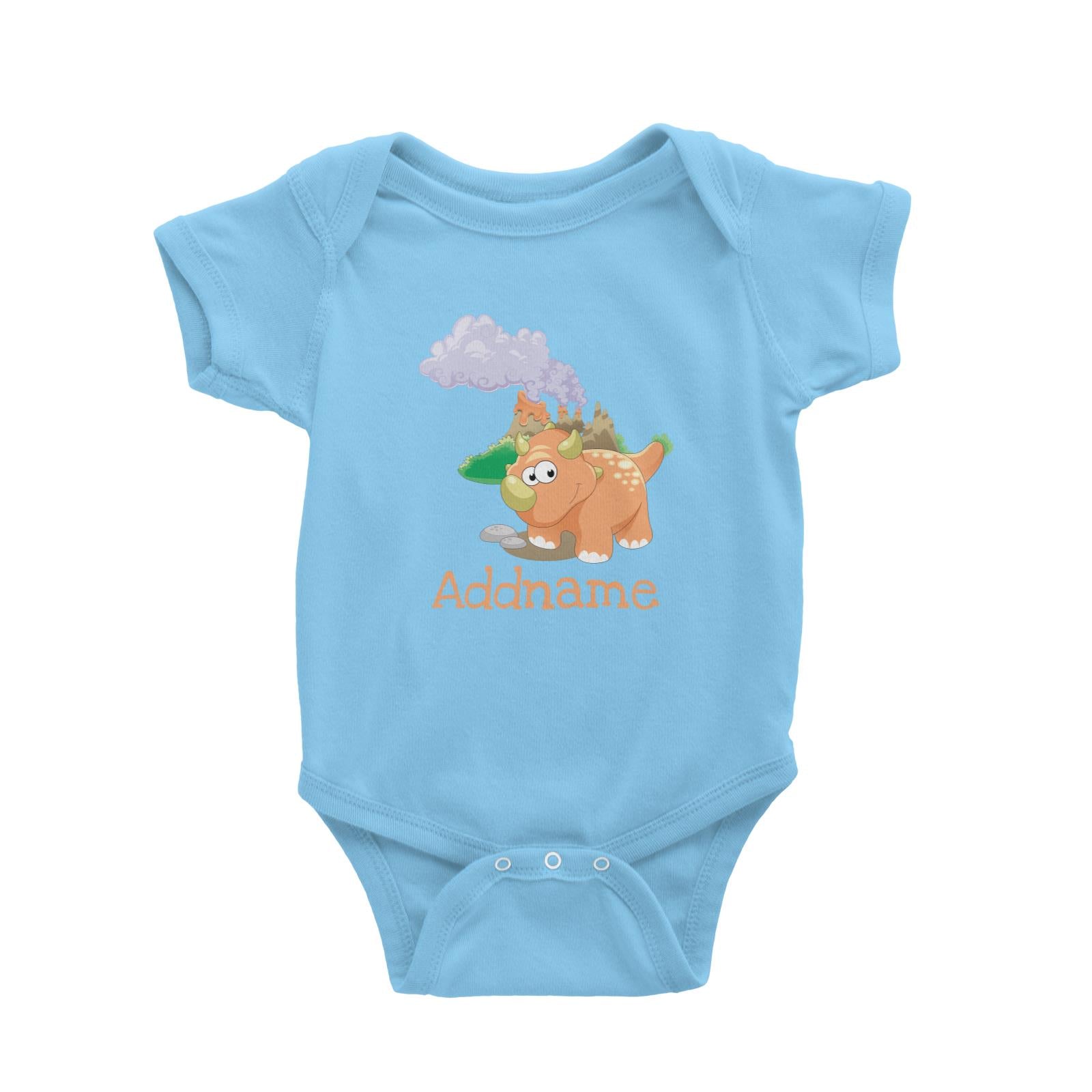 Dinosaurs Triceratop Addname Baby Romper