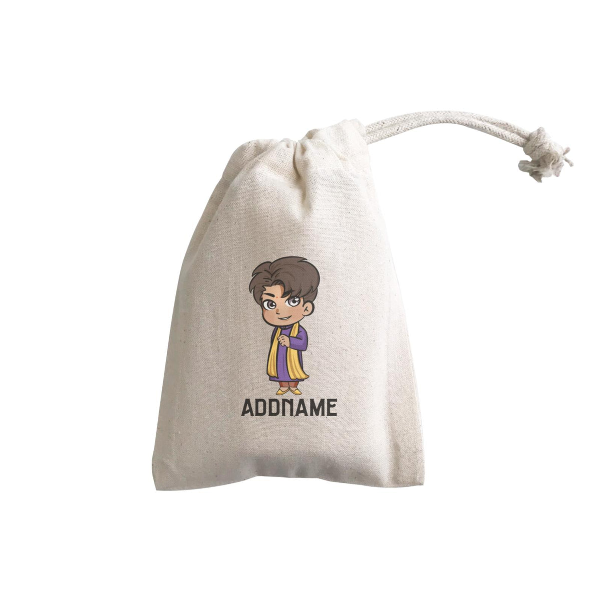 Deepavali Series Chibi Man Addname GP Gift Pouch