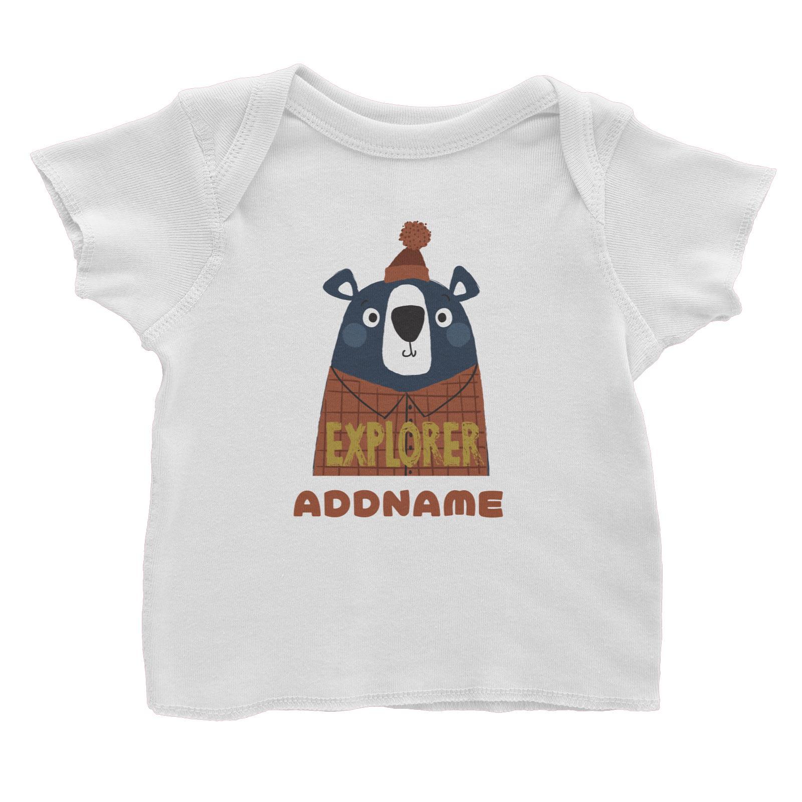 Explorer Bear in Pajamas Addname Baby T-Shirt