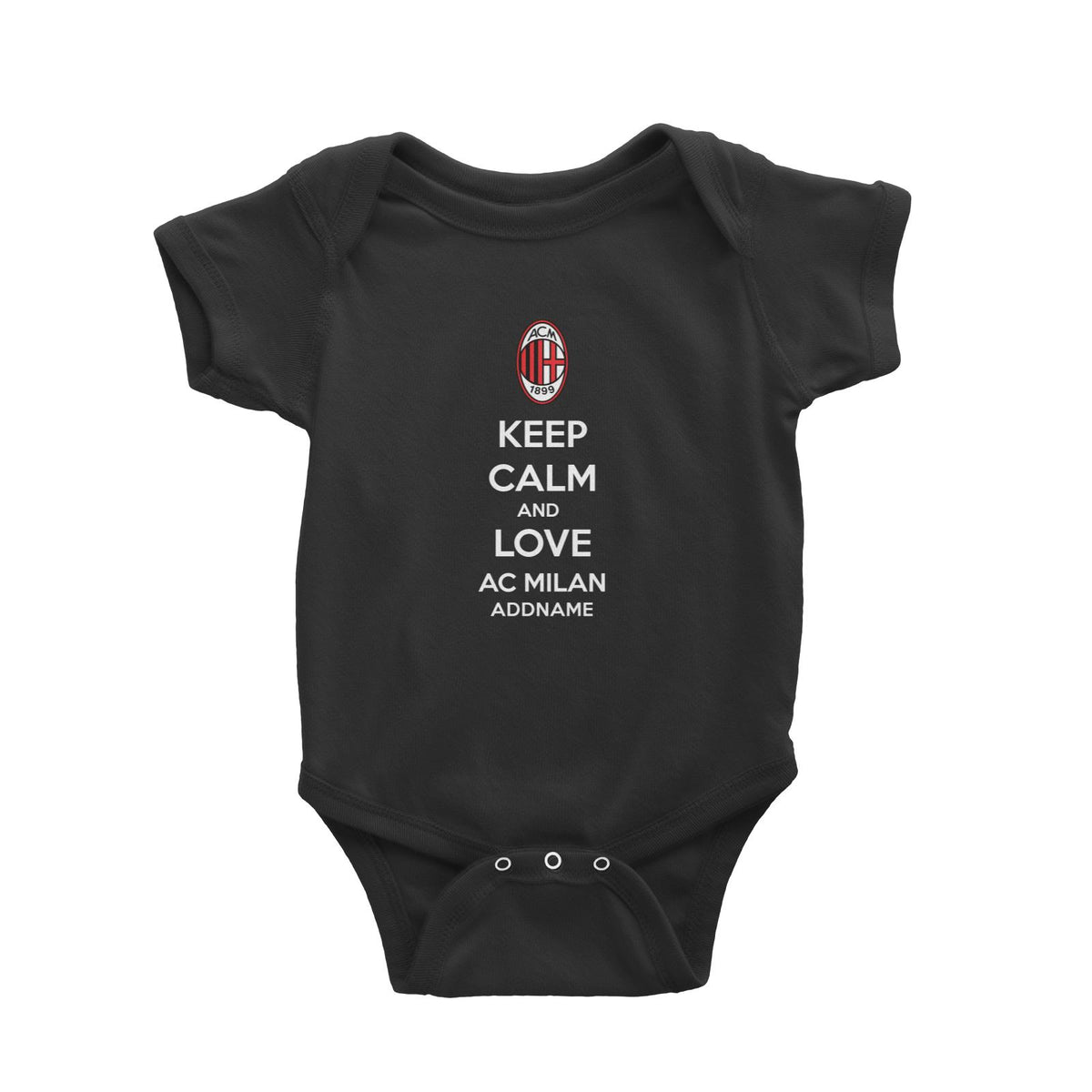 AC Milan Football Keep Calm And Love Serires Addname Baby Romper