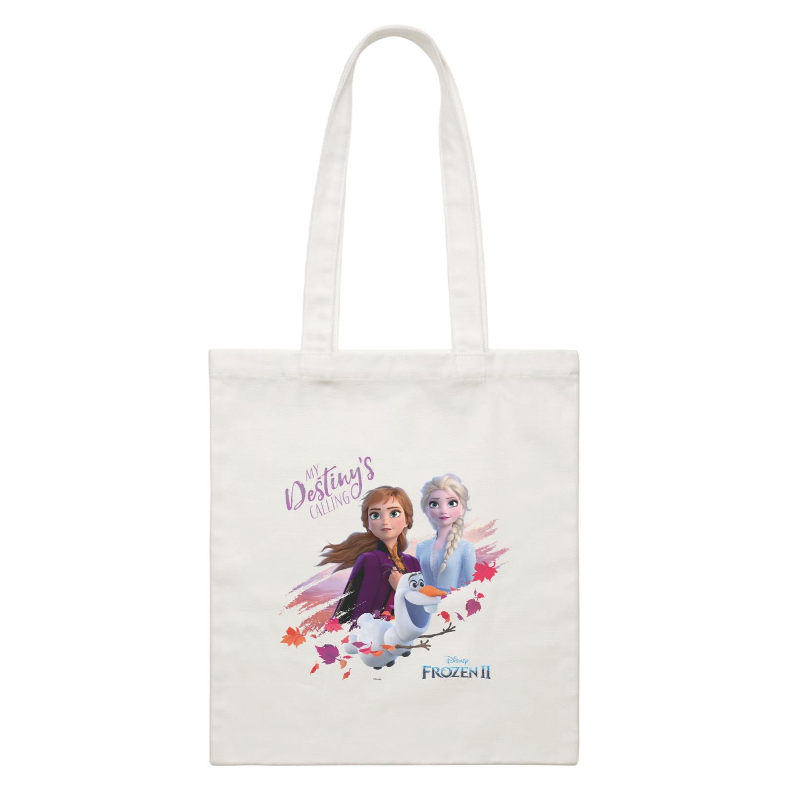 Disney Frozen 2 Destiny Calling White Canvas Bag Canvas Bag