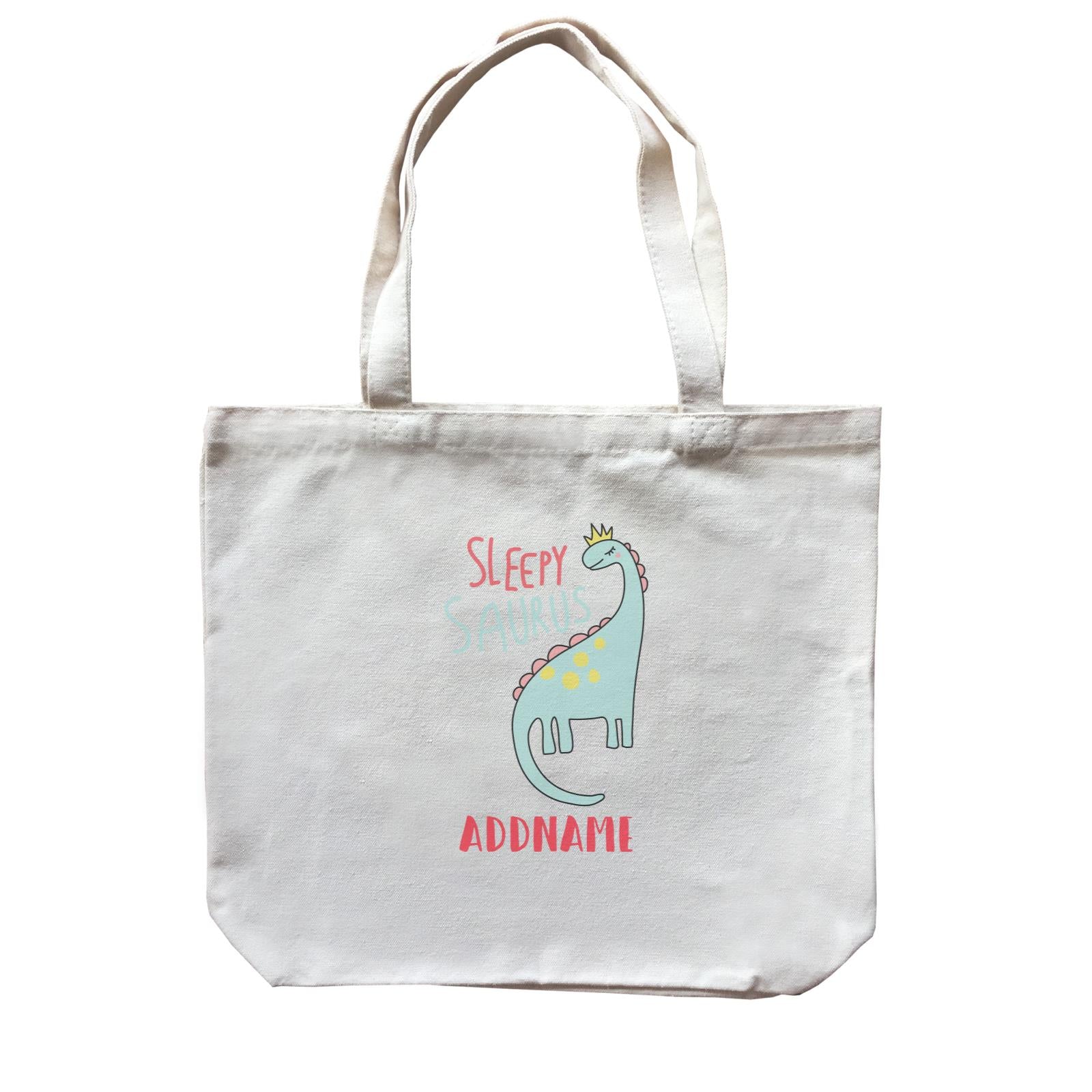 Cool Vibrant Series Sleepysaurus Addname Canvas Bag