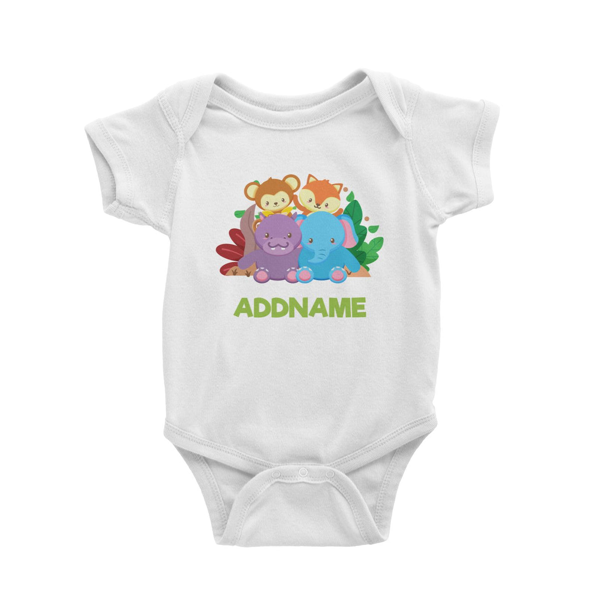 Safari Animal  Baby Romper