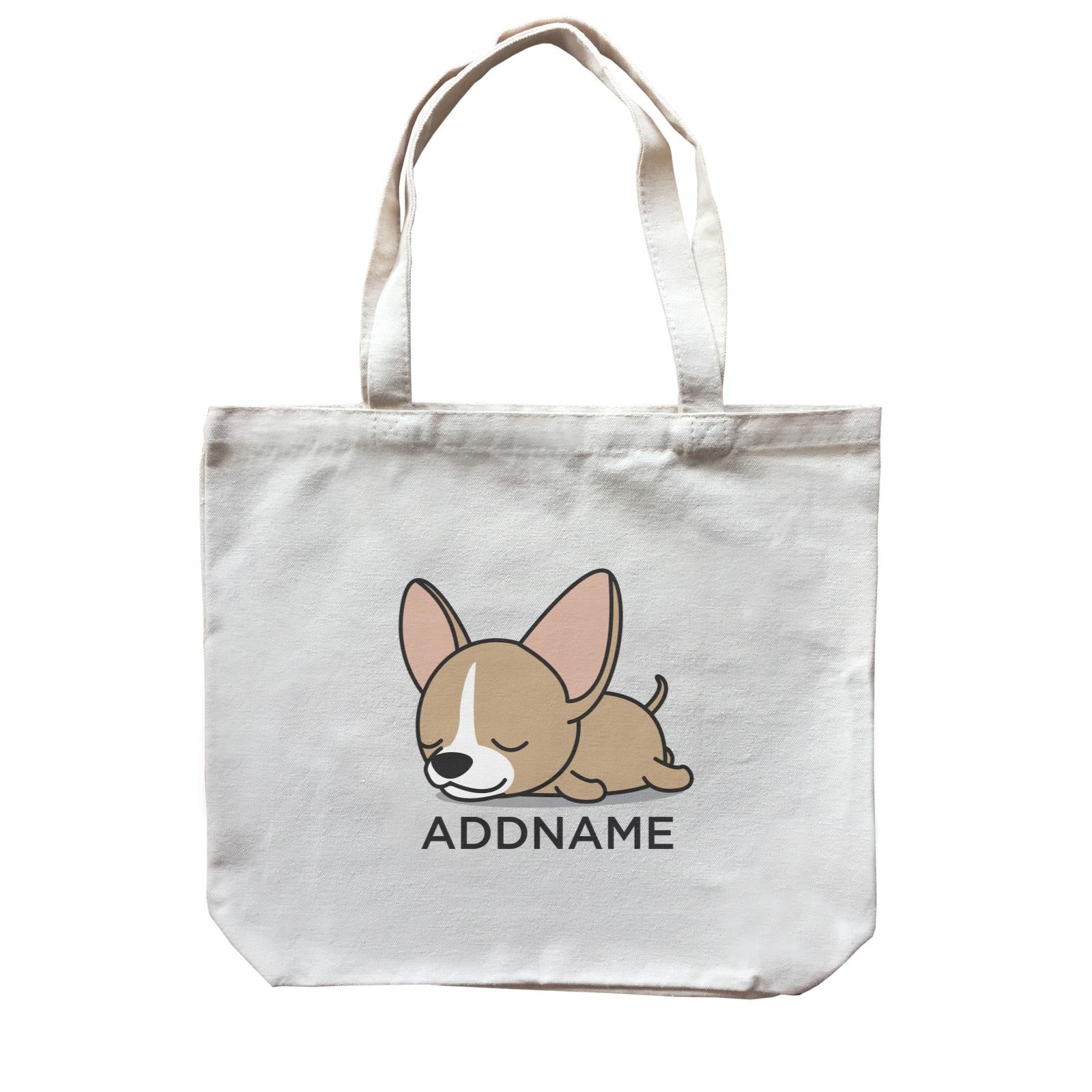 Lazy Chihuahua Dog Addname Canvas Bag