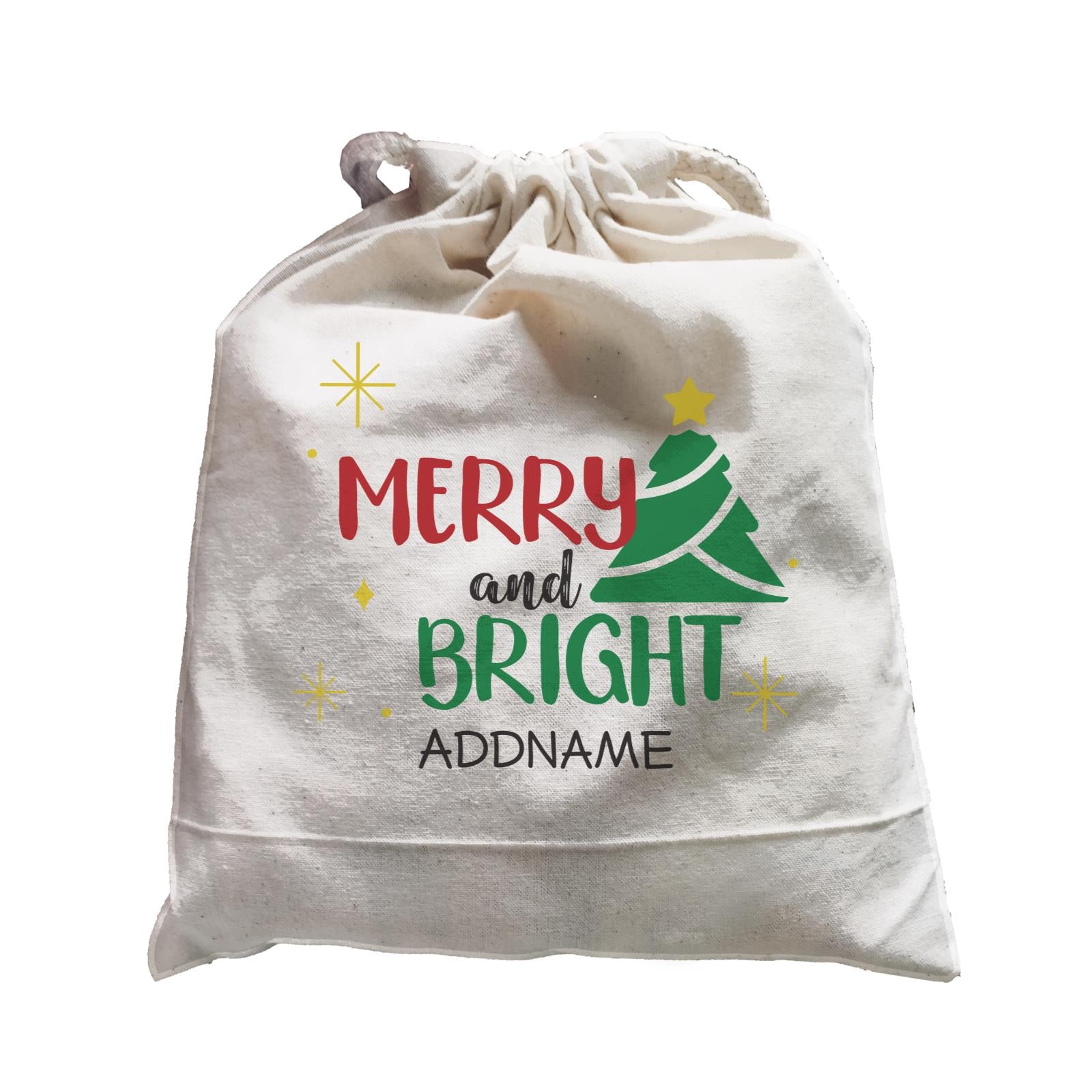 Xmas Merry and Bright with Christmas Tree Satchel