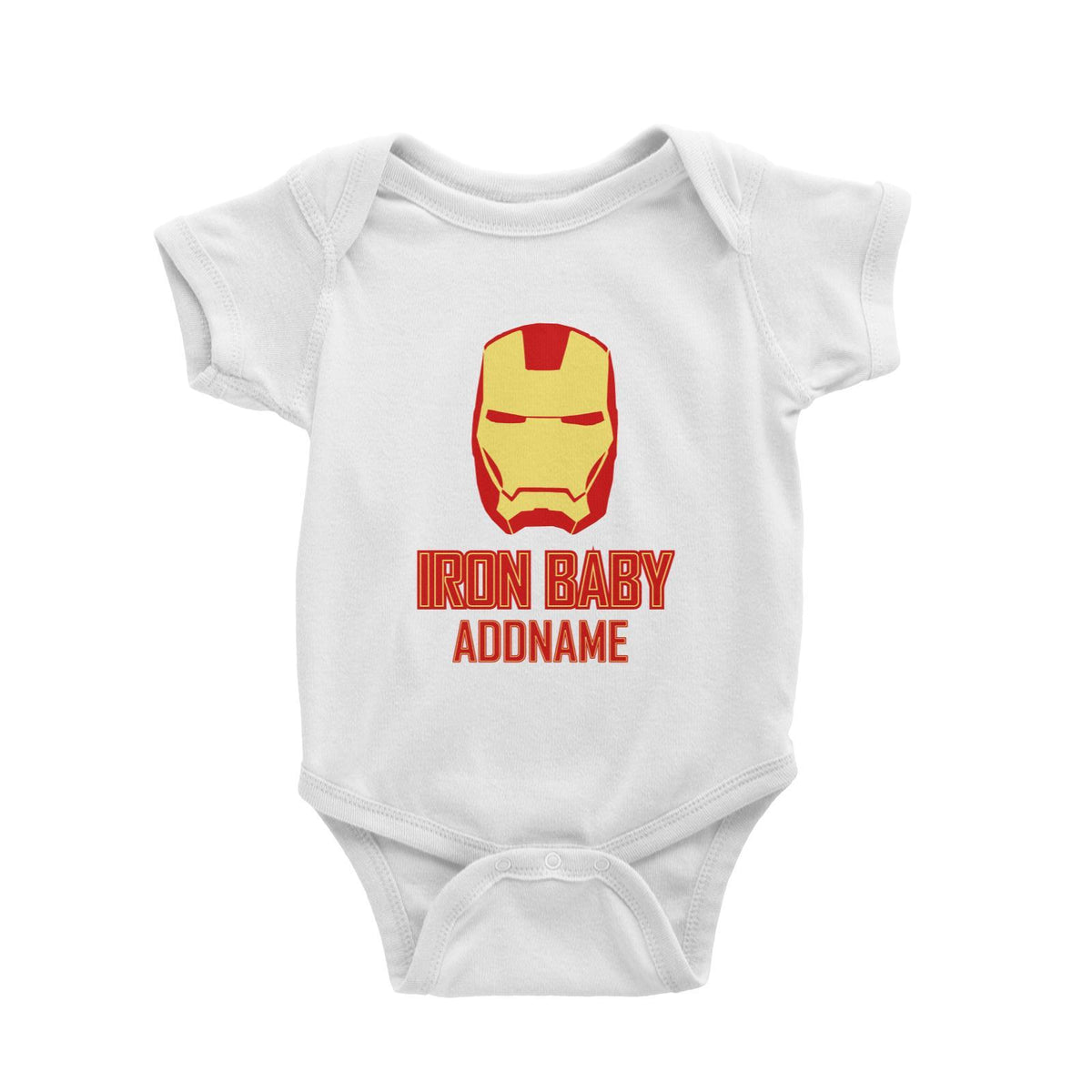 Superhero Iron Baby Addname Baby Romper  Matching Family Personalizable Designs