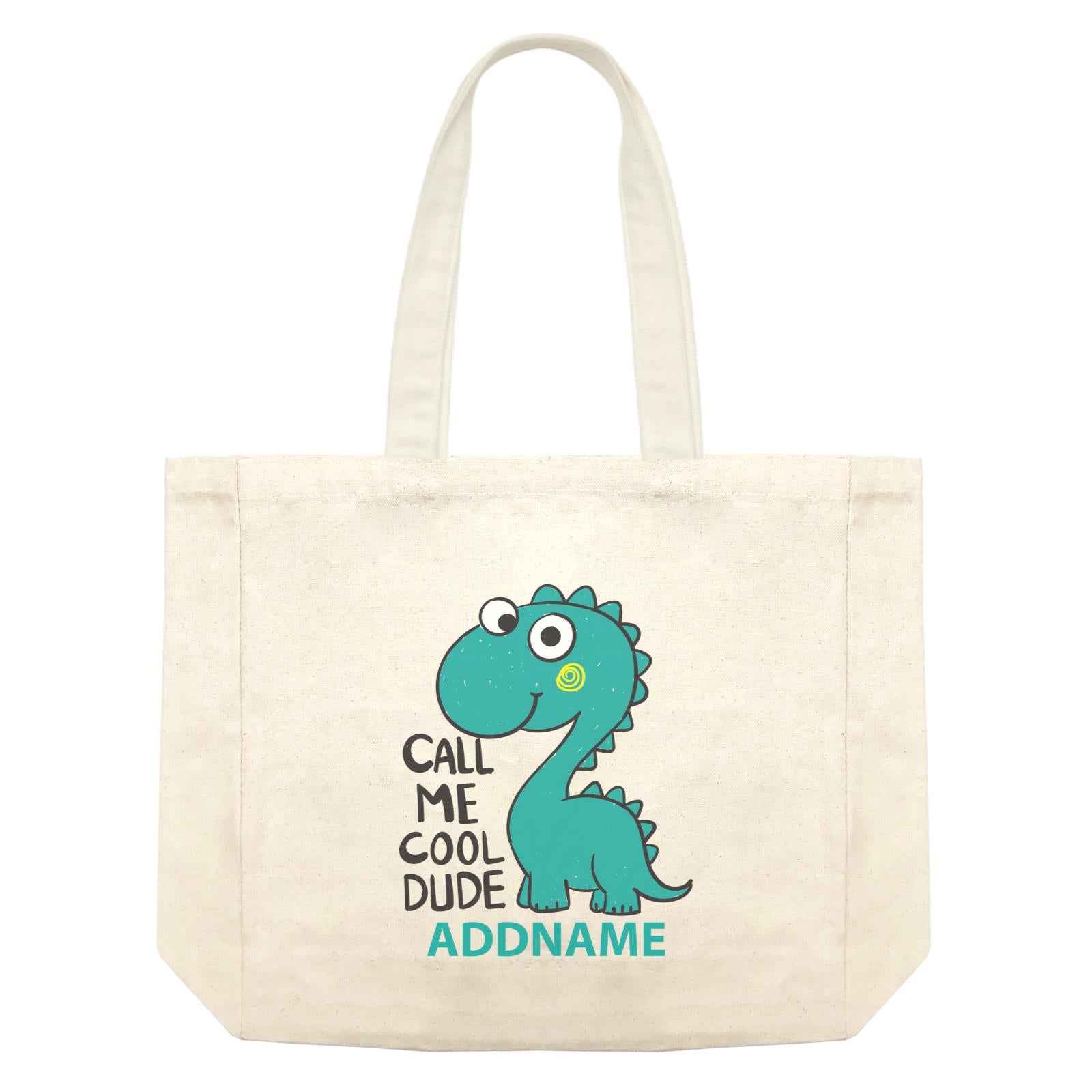 Cool Cute Dinosaur Call Me Cool Dude Addname Shopping Bag
