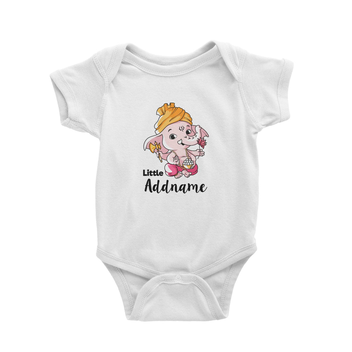 Cute Ganesha Little Addname Baby Romper