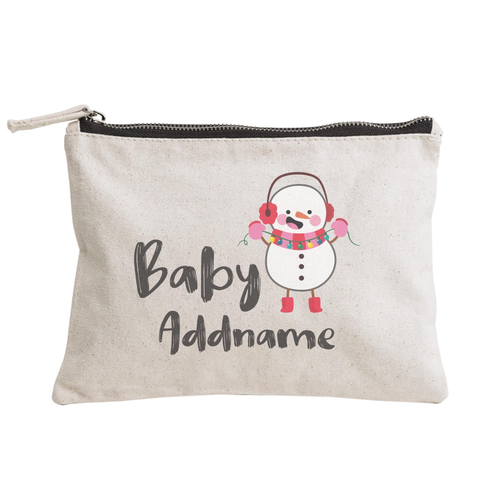Christmas Series Baby Snowman Zipper Pouch