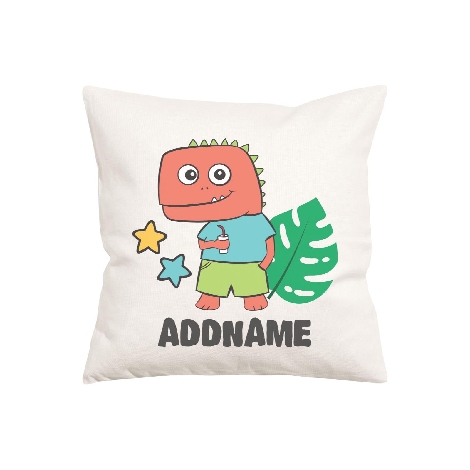 Super Cute Dinosaur Holding Drink Pillow Cushion