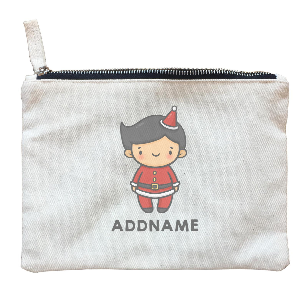 Xmas Cute Boy Addname Zipper Pouch