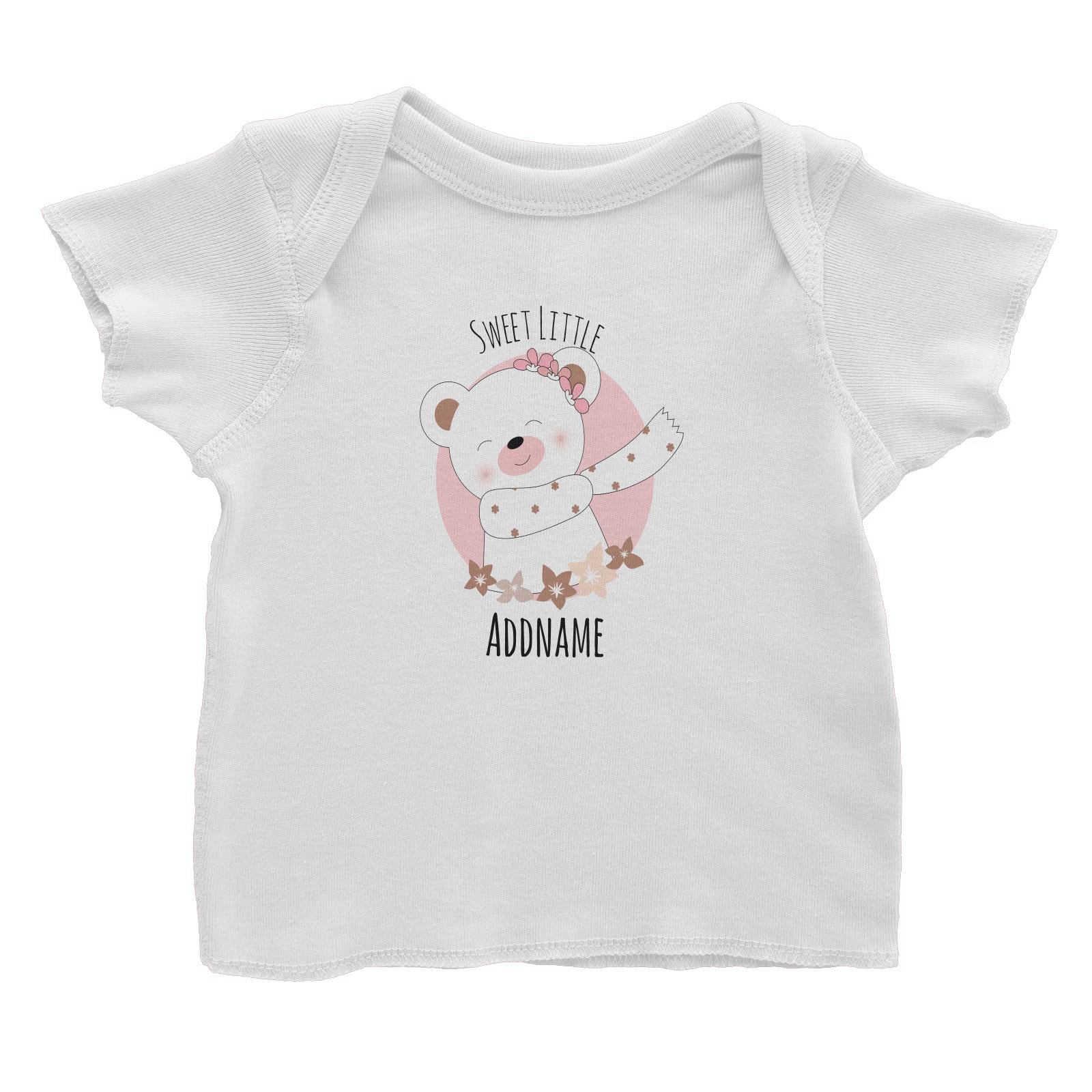 Sweet Animals Sketches Bear Sweet Little Addname Baby T-Shirt