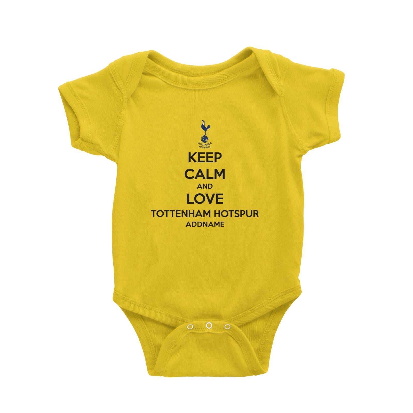 Tottenham Hotspur Football Keep Calm And Love Series Addname Baby Romper