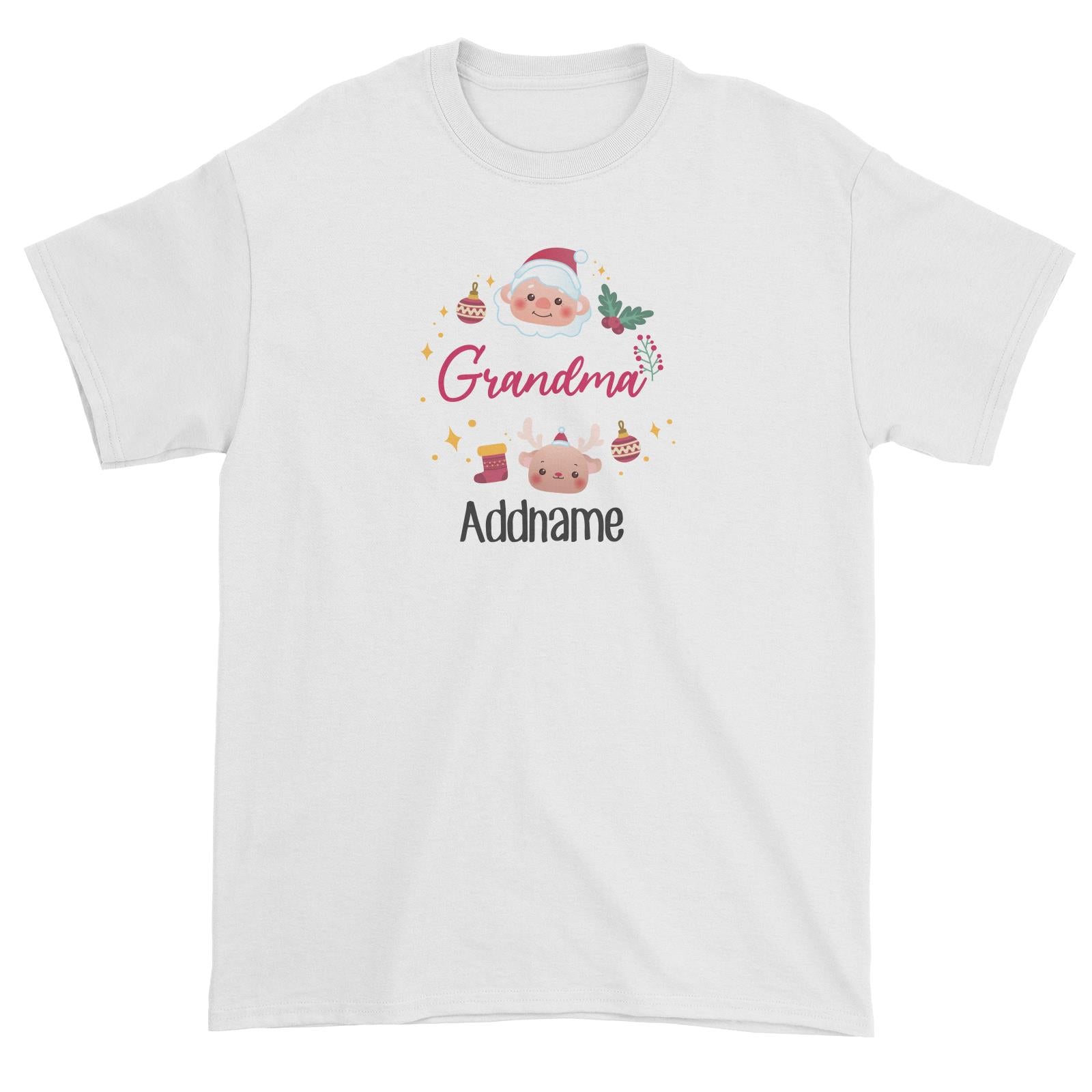 Christmas Cute Wreath Grandma Unisex T-Shirt