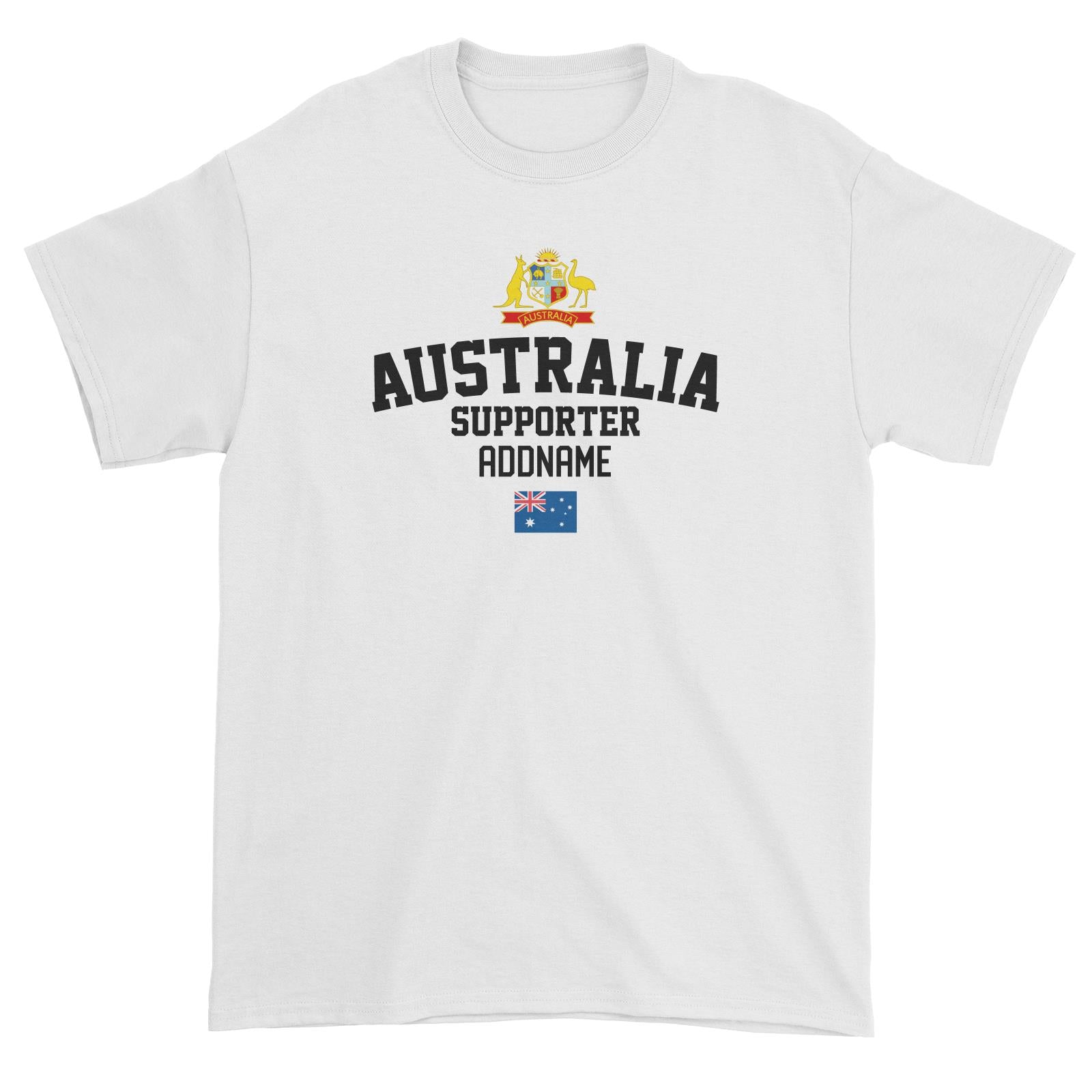 Australia Supporter World Cup Addname Unisex T-Shirt