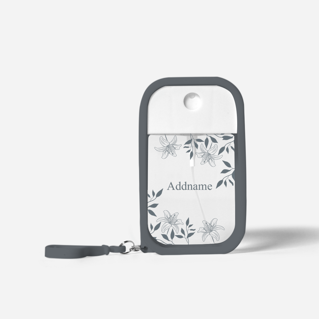 Refillable Hand Sanitizer with Personalisation - Lily Grey
