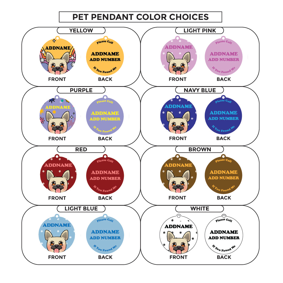 Paw Print Series - Labrador Retriever Medium Dog Pet Pendant with Collar