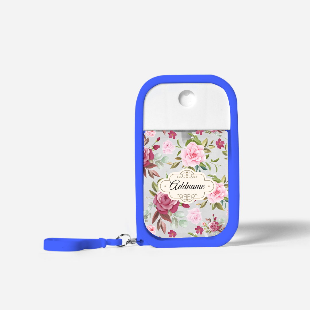 Laura Series Refillable Hand Sanitizer with Personalisation - Ruby Royal Blue