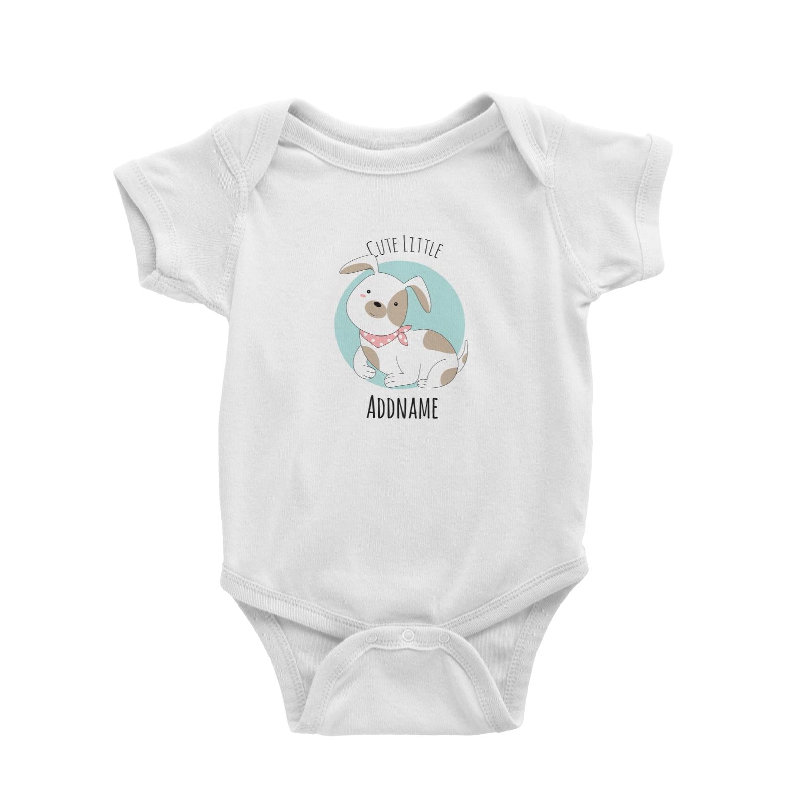Sweet Animals Sketches Dog Cute Little Addname Baby Romper