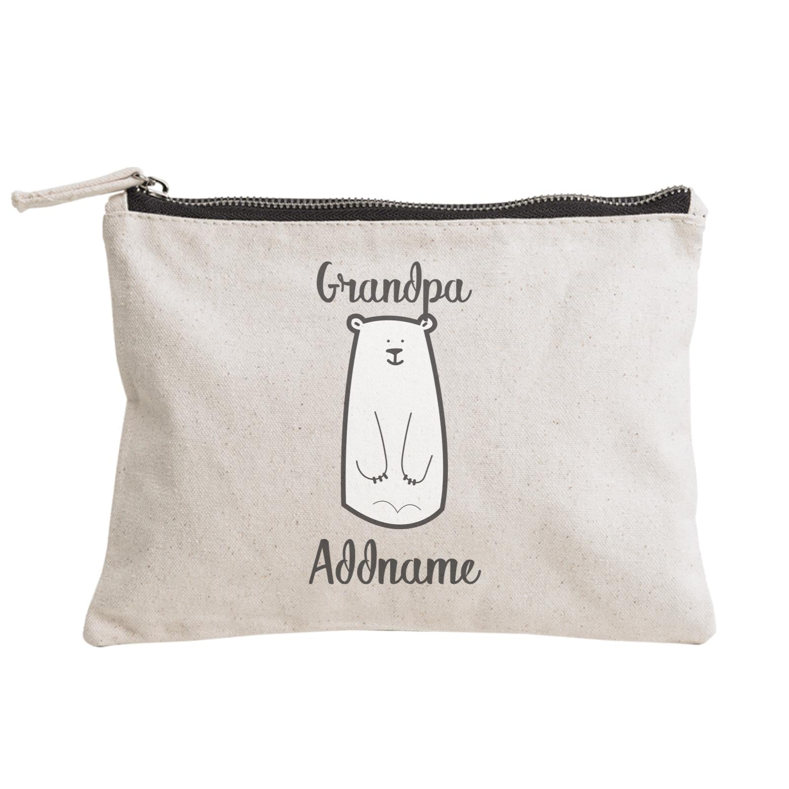 Christmas Series Grandpa Bear Zipper Pouch