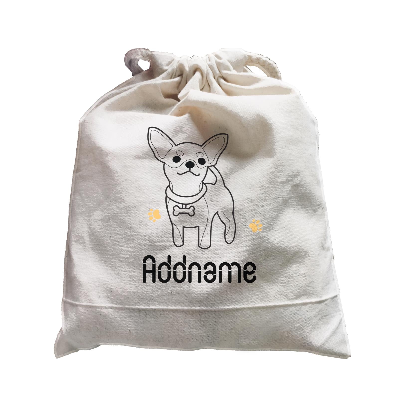 Coloring Outline Cute Hand Drawn Animals Dogs Chihuahua Addname Satchel