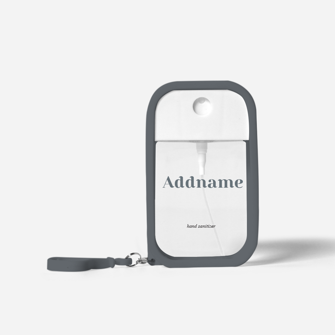 Refillable Hand Sanitizer with Personalisation - Classic Grey