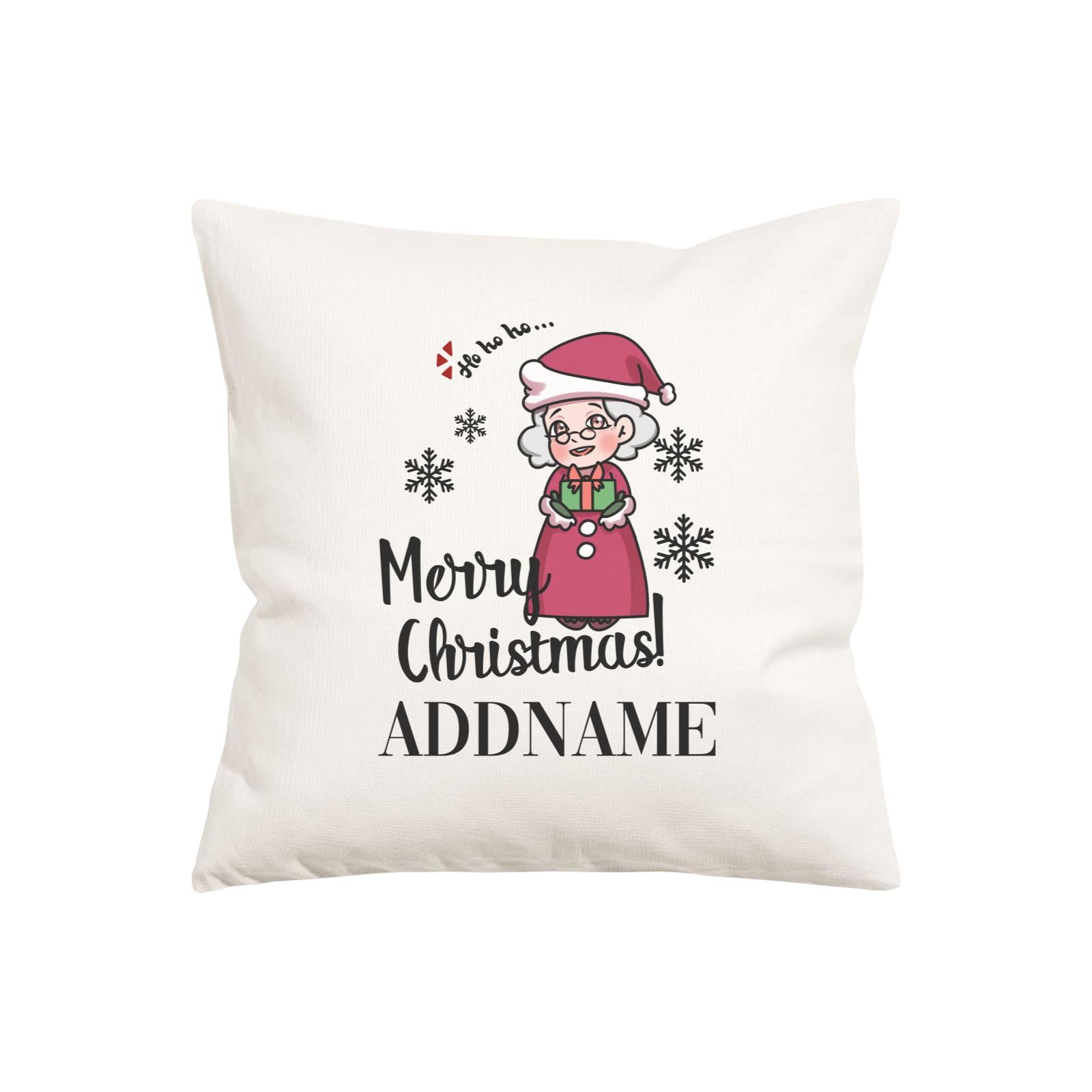 Xmas Christmas Chibi Family Santa Grandma Wishes Merry Christmas Pillow Pillow Cushion
