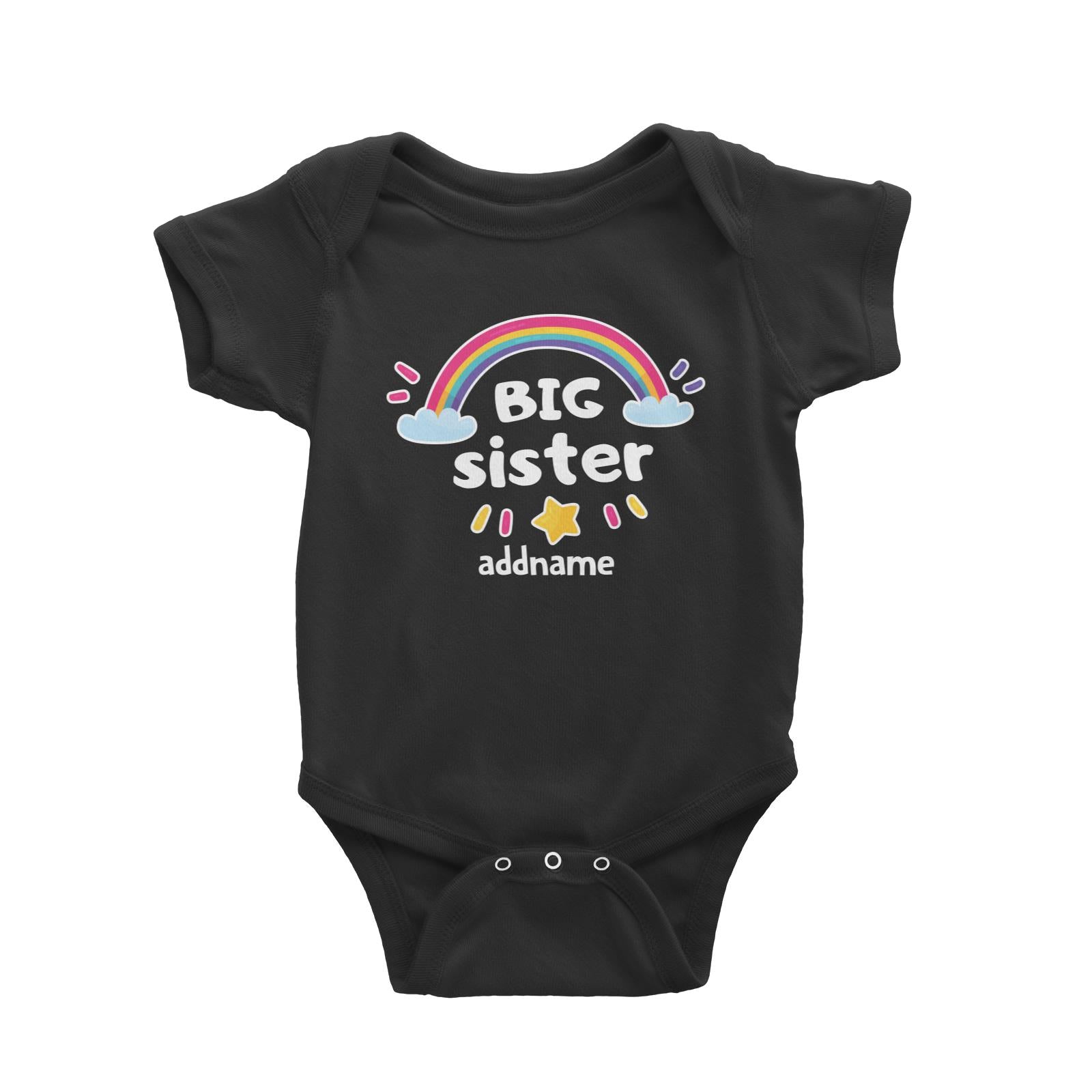Cute Rainbow Big Sister Baby Romper