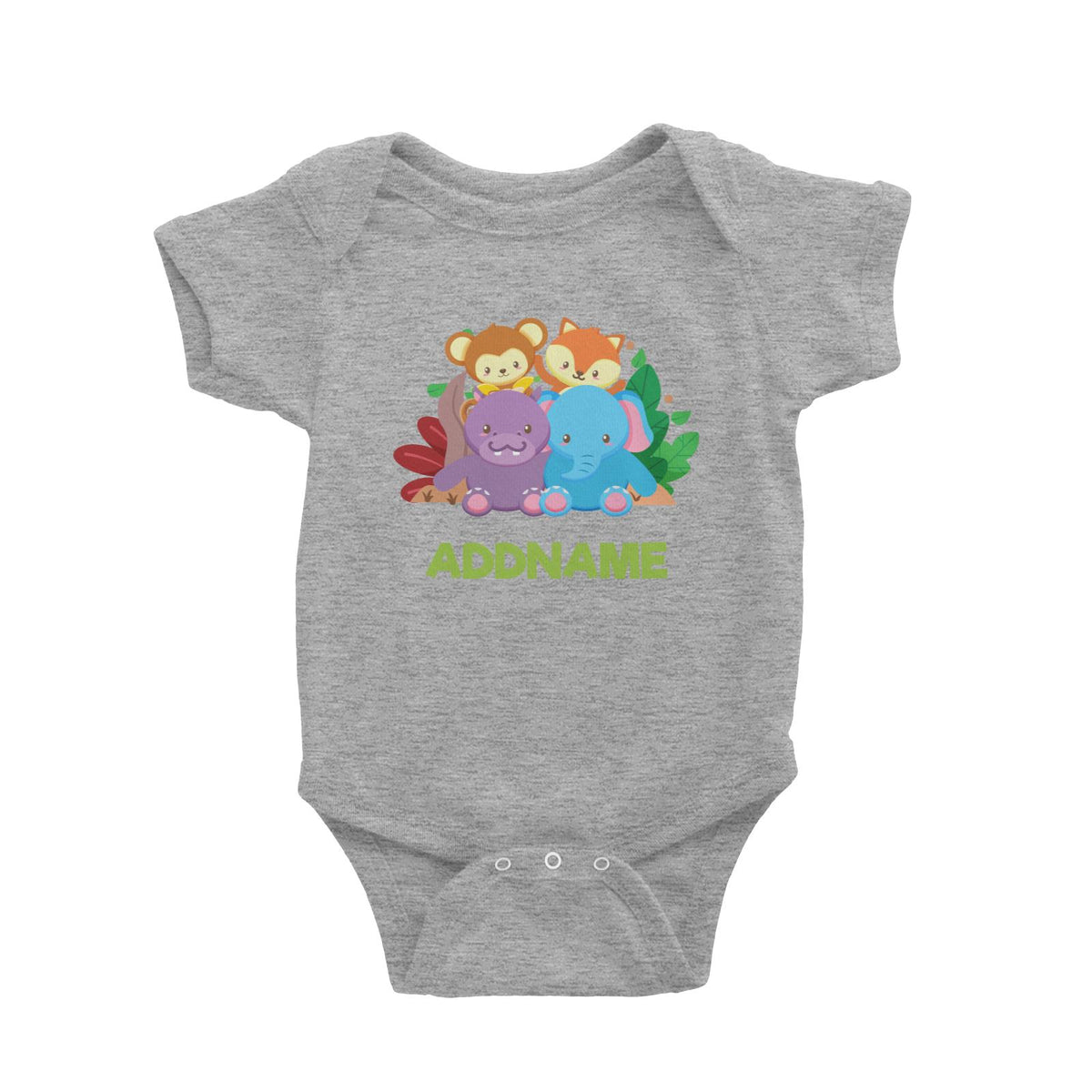 Safari Animal  Baby Romper