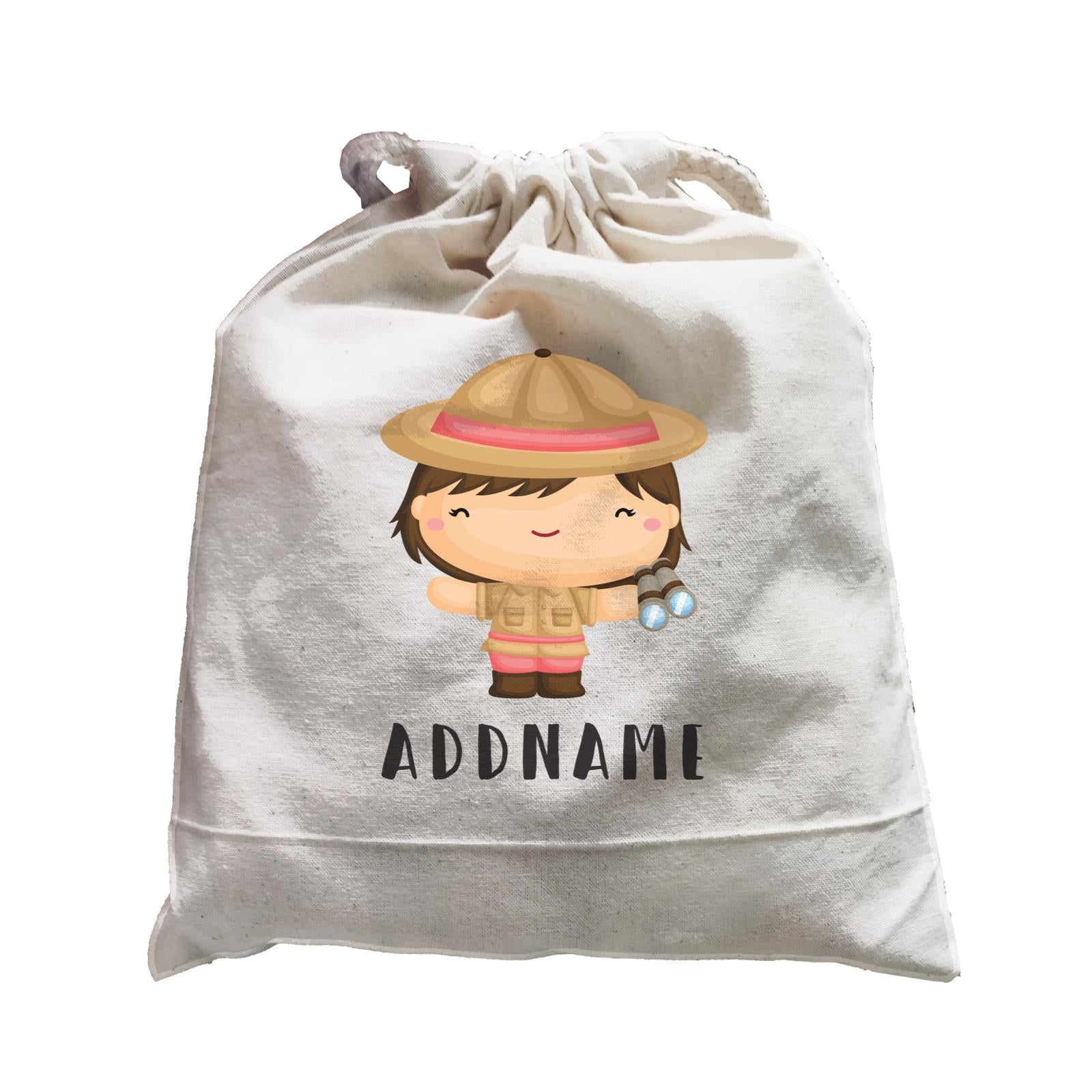 Birthday Safari Little Explorer Baby Girl Addname Satchel