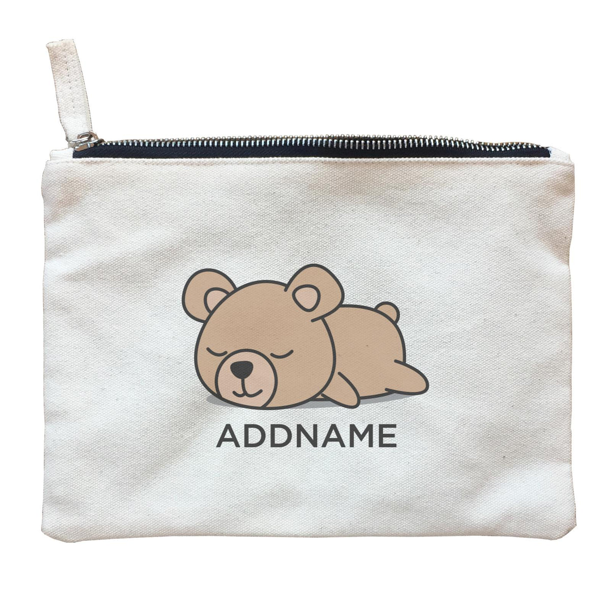 Lazy Bear Addname Zipper Pouch
