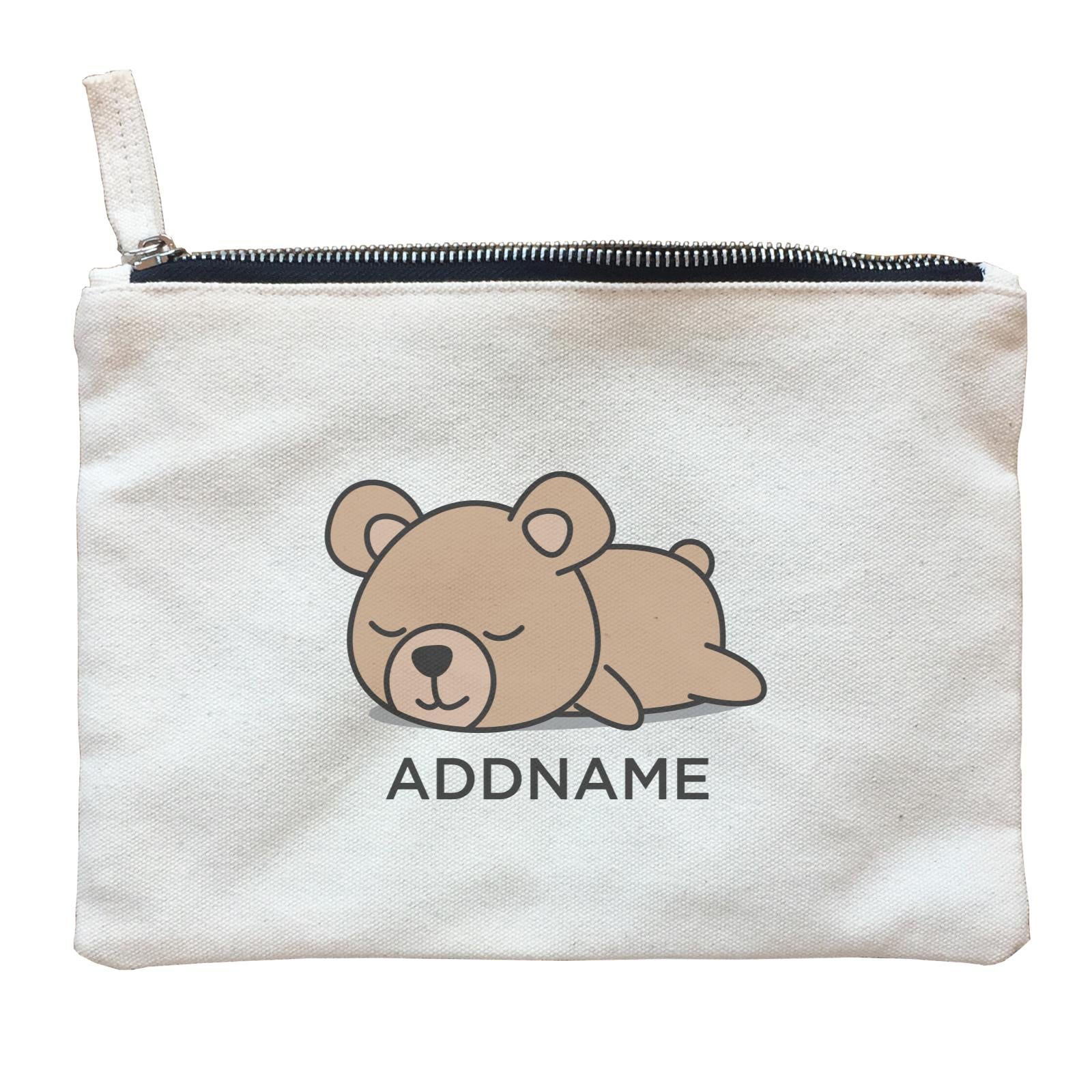 Lazy Bear Addname Zipper Pouch