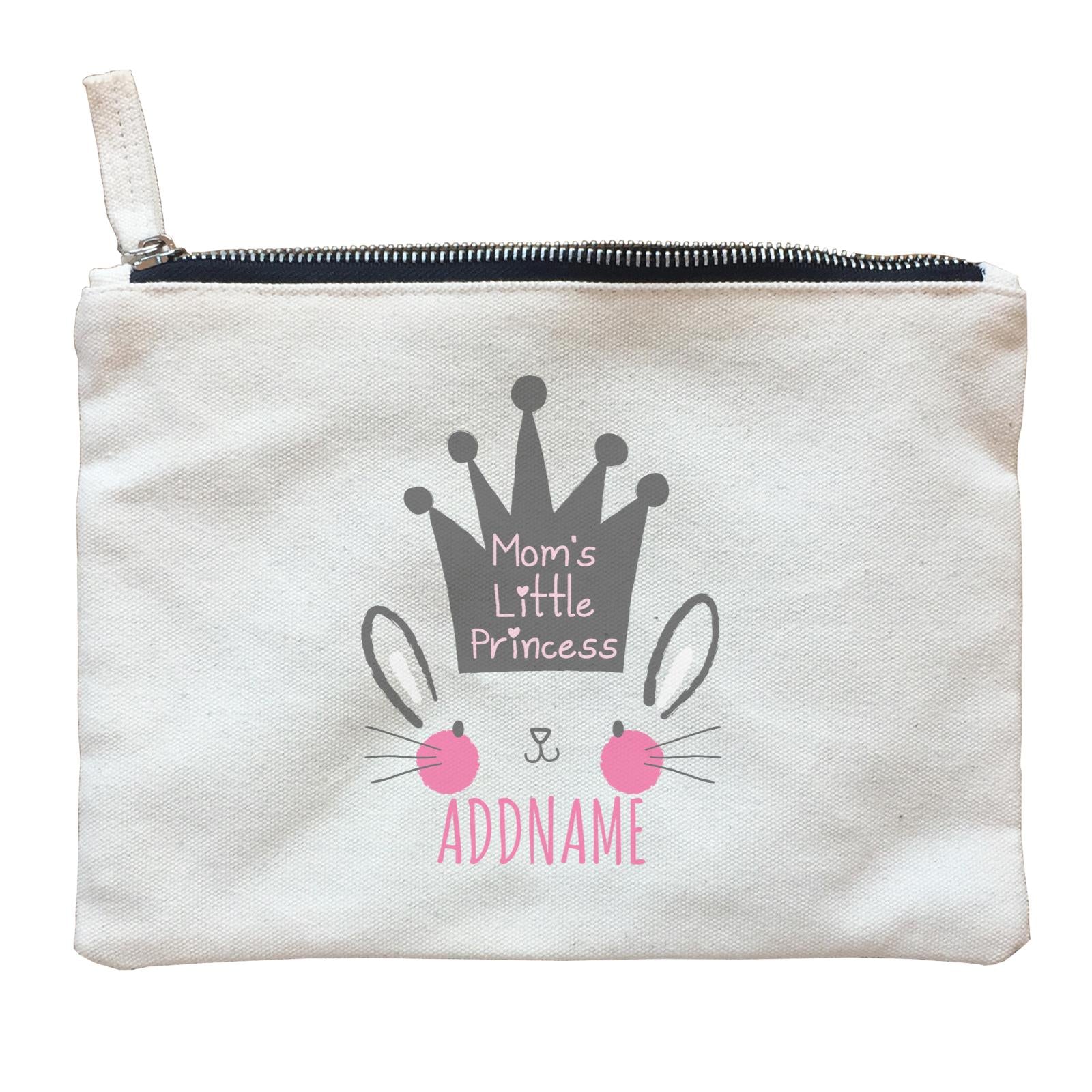 Mom's Little Princess Bunny Addname Zipper Pouch