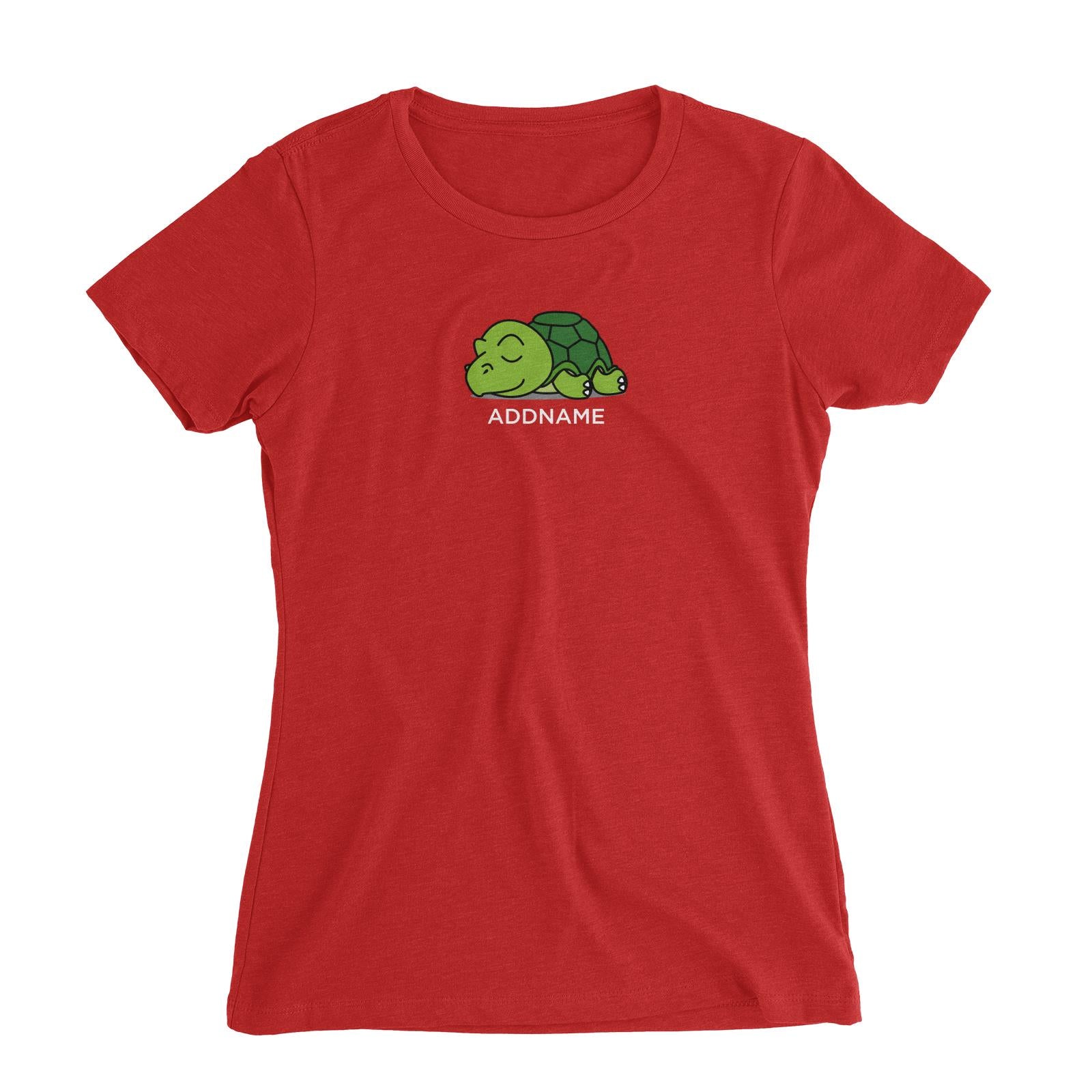 Lazy Tortoise Addname Women's Slim Fit T-Shirt
