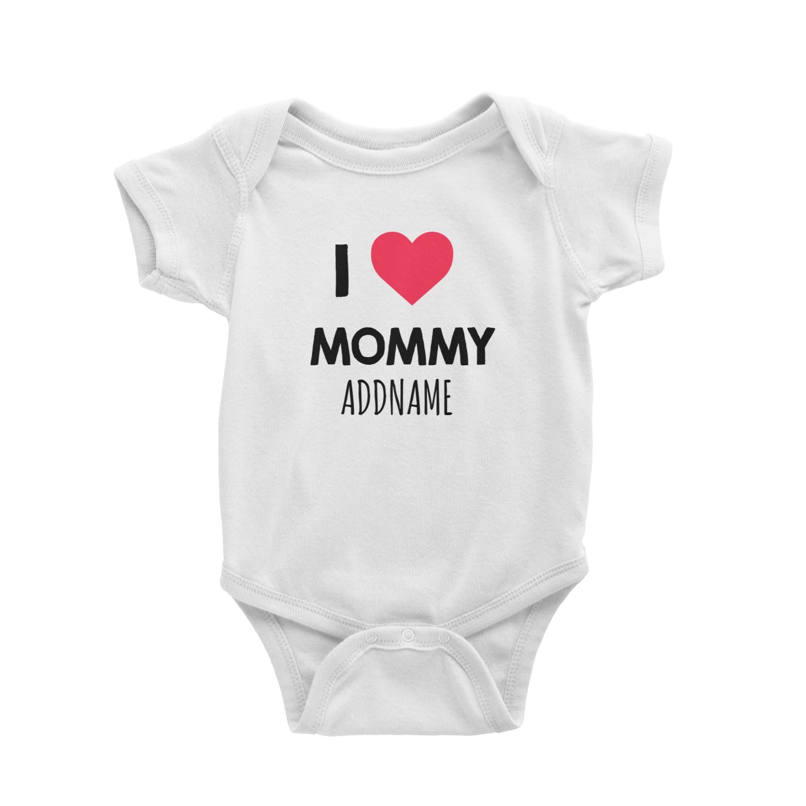 I Love Mommy White Baby Romper