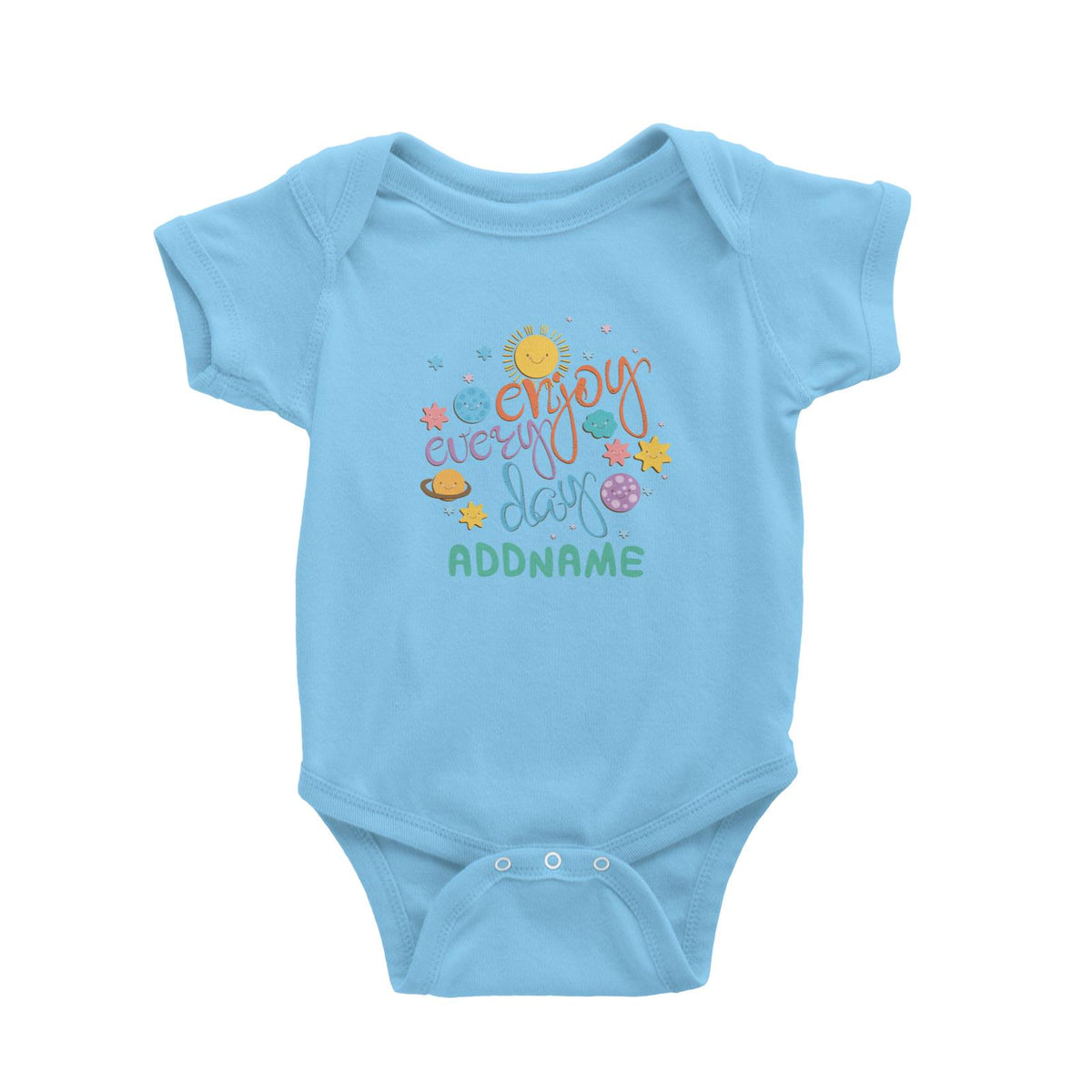 Children's Day Gift Series Enjoy Every Day Space Addname Baby Romper