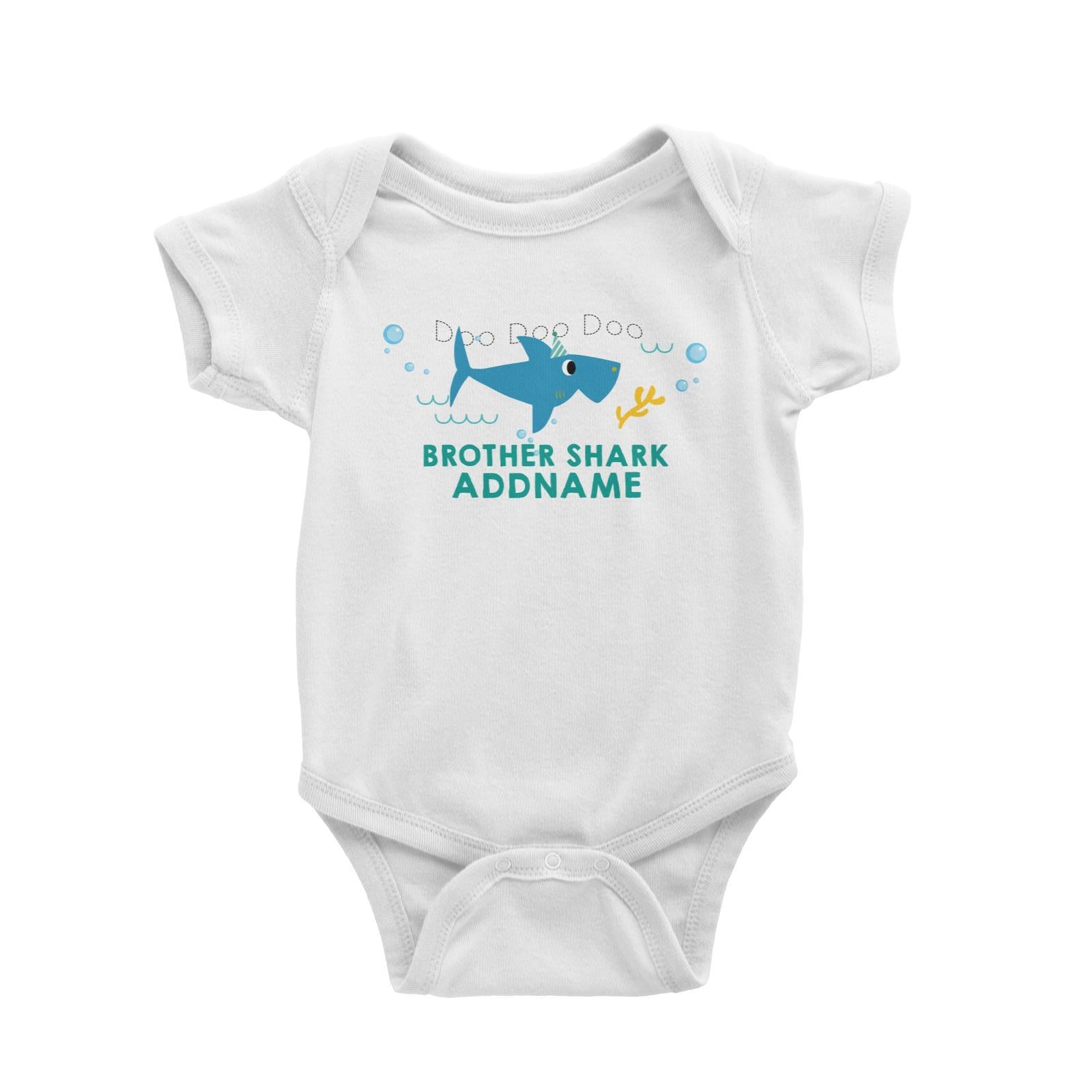 Brother Shark Birthday Theme Addname Baby Romper
