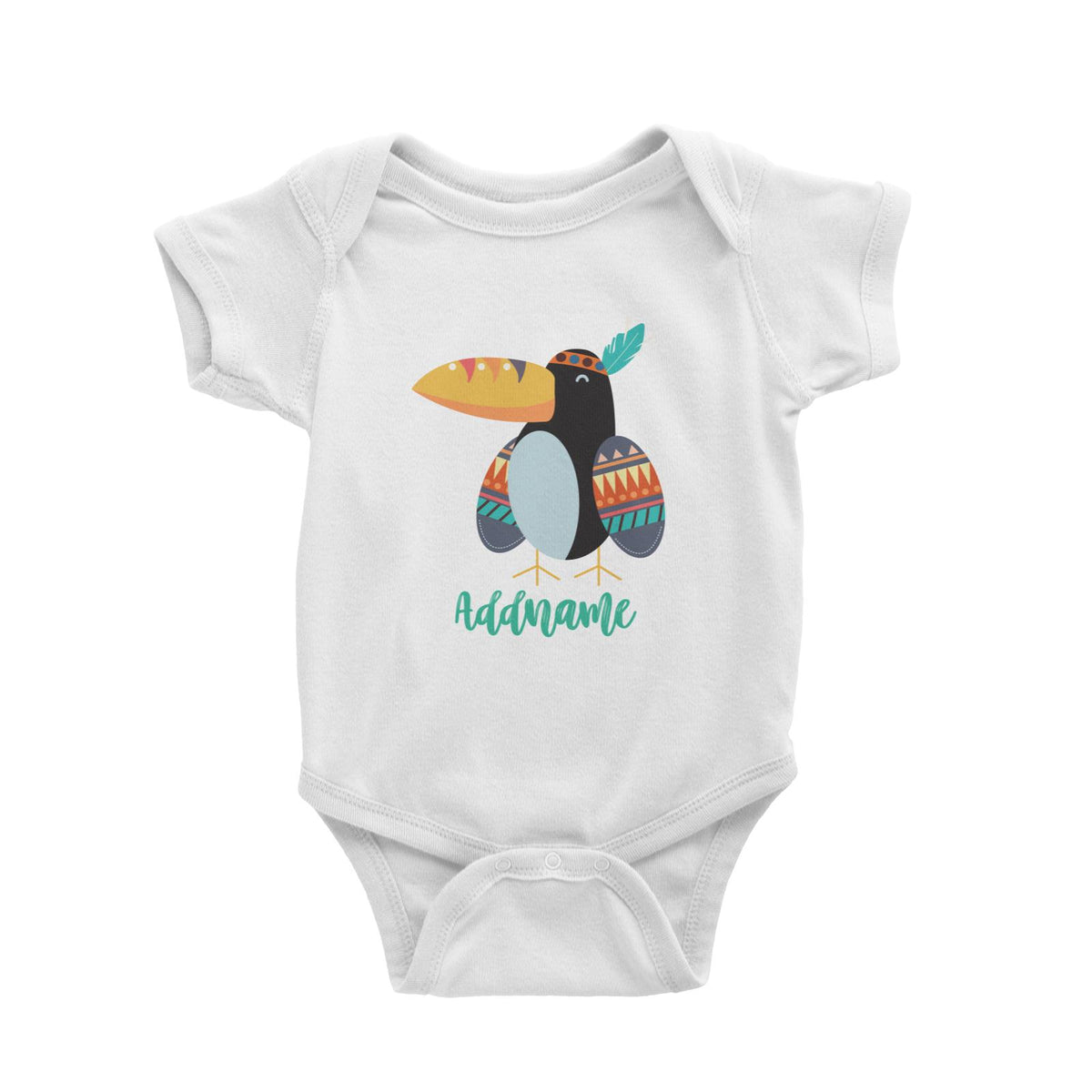 Animal Tribal Bird Addname Baby Romper