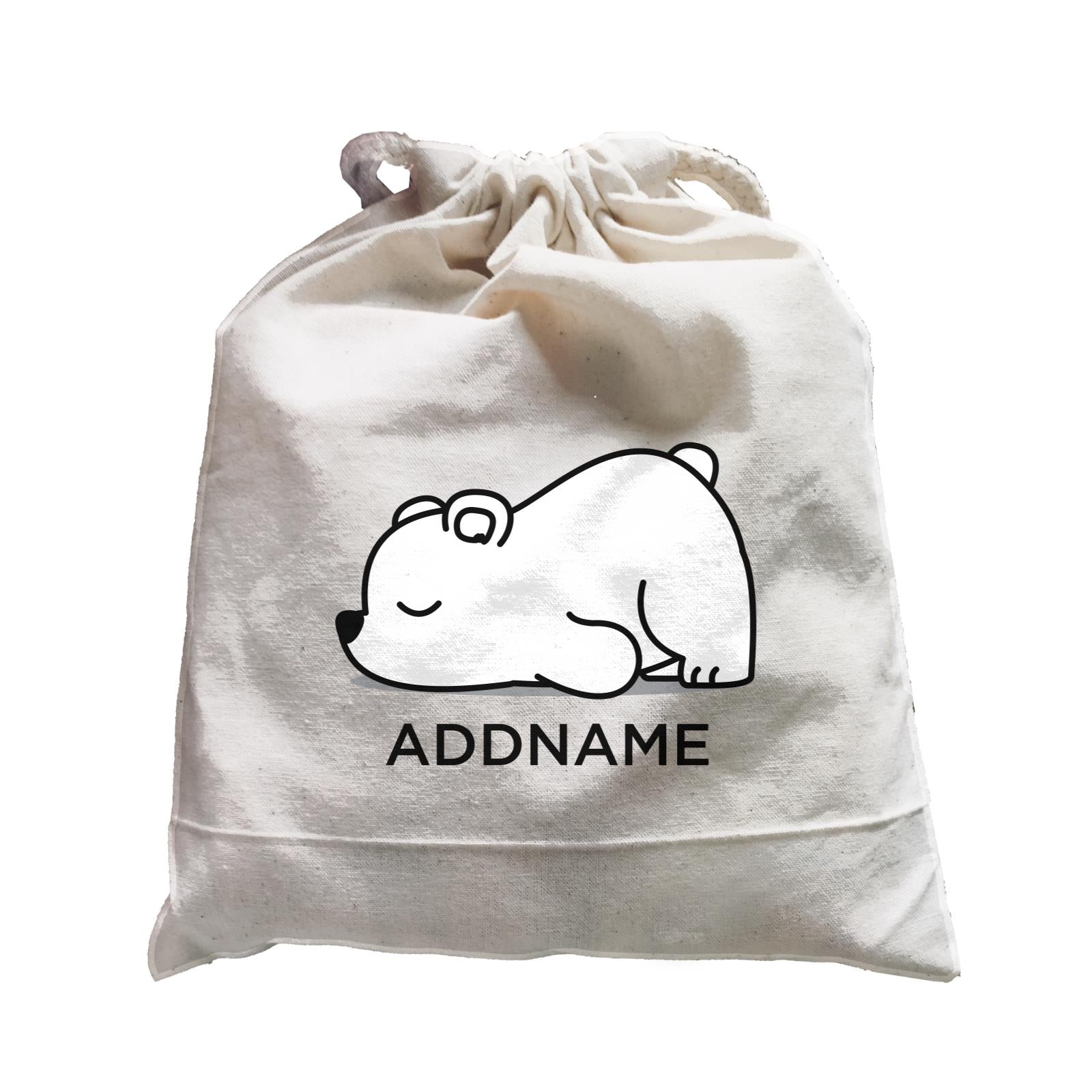 Lazy Polar Bear Addname Satchel