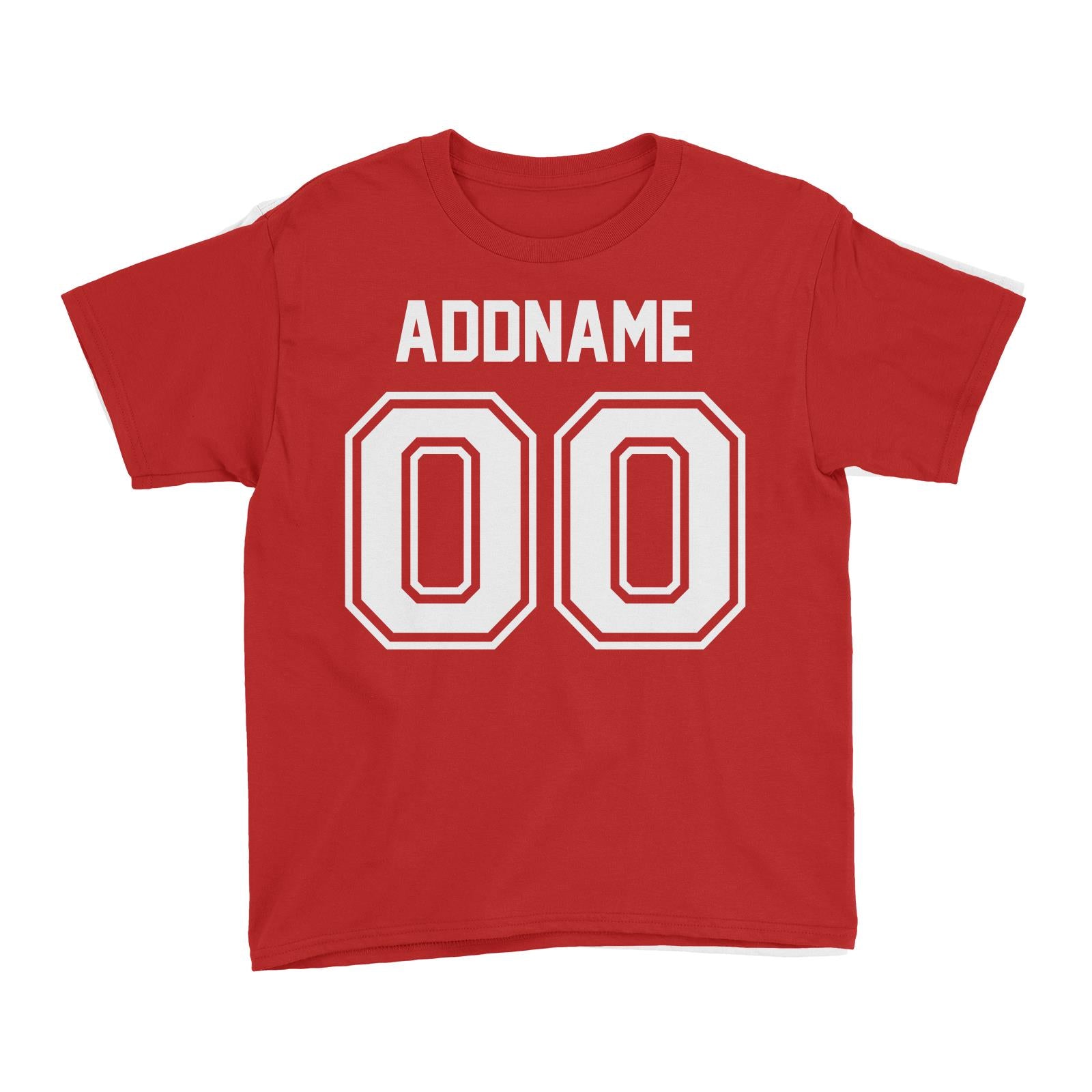 Jersey Font With Name and Number Kid's T-Shirt