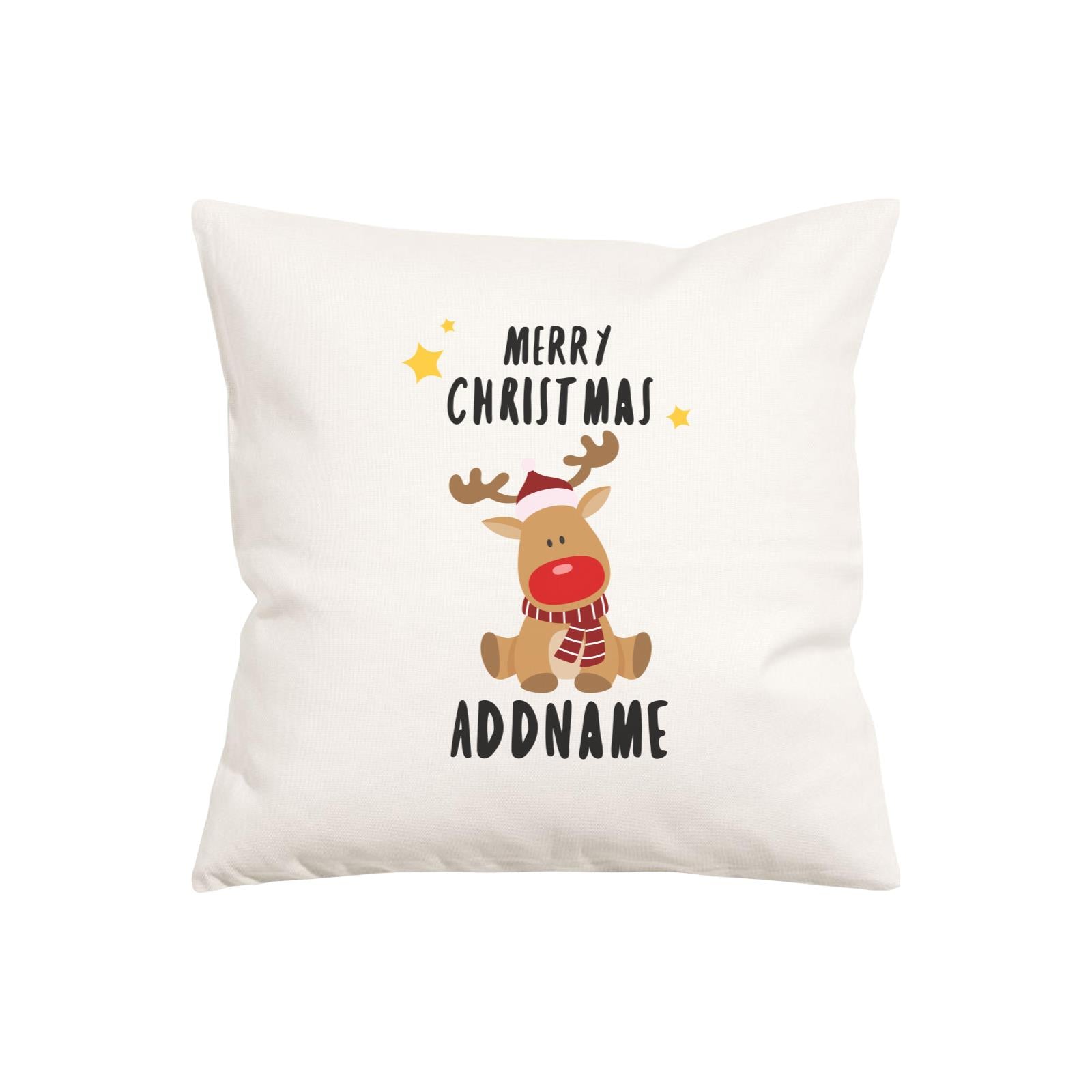 Xmas Cute Reindeer Merry Christmas Pillow Pillow Cushion