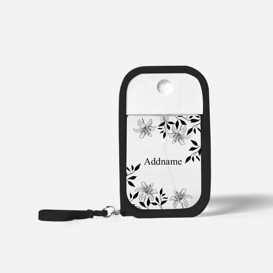 Refillable Hand Sanitizer with Personalisation - Lily Black