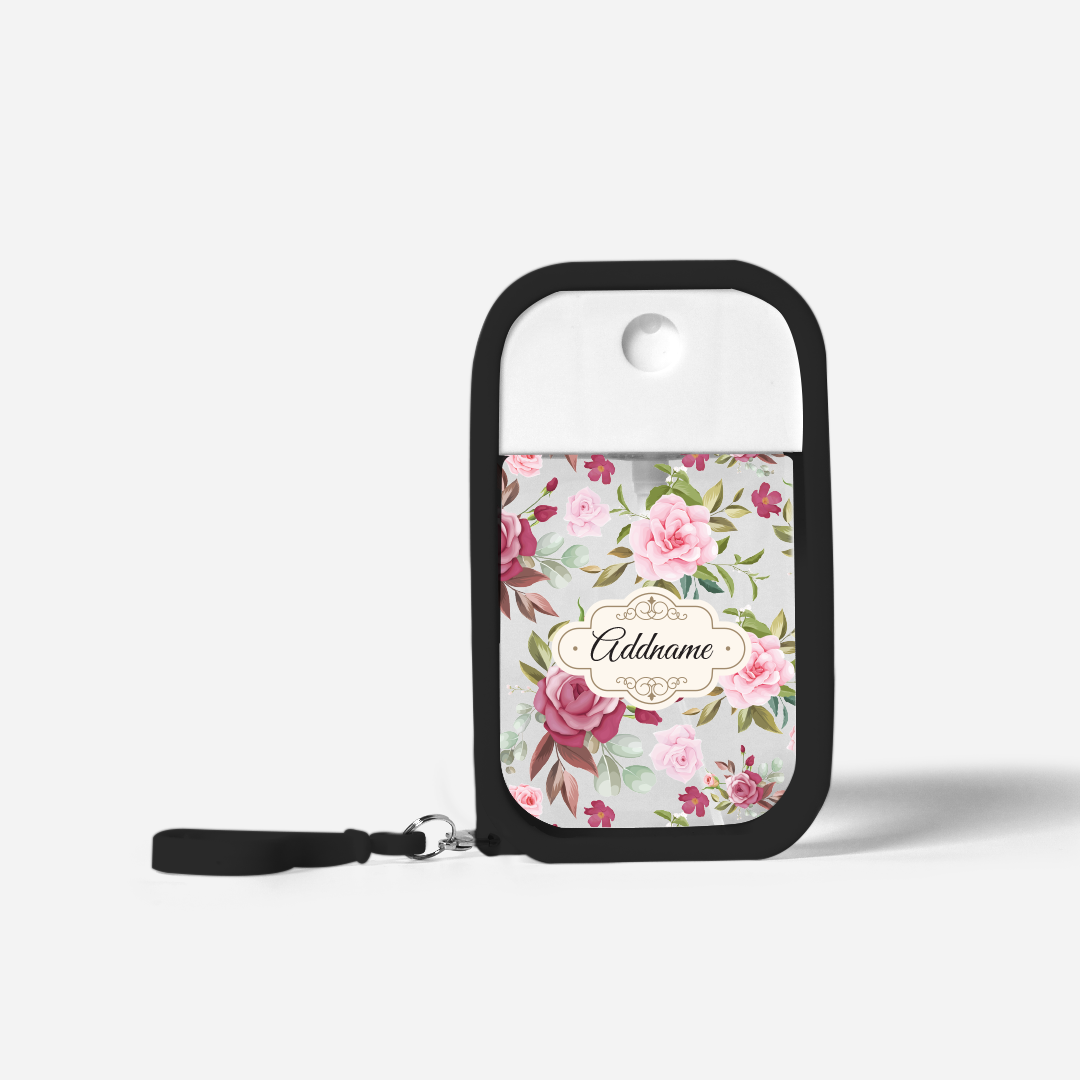 Laura Series Refillable Hand Sanitizer with Personalisation - Ruby Black