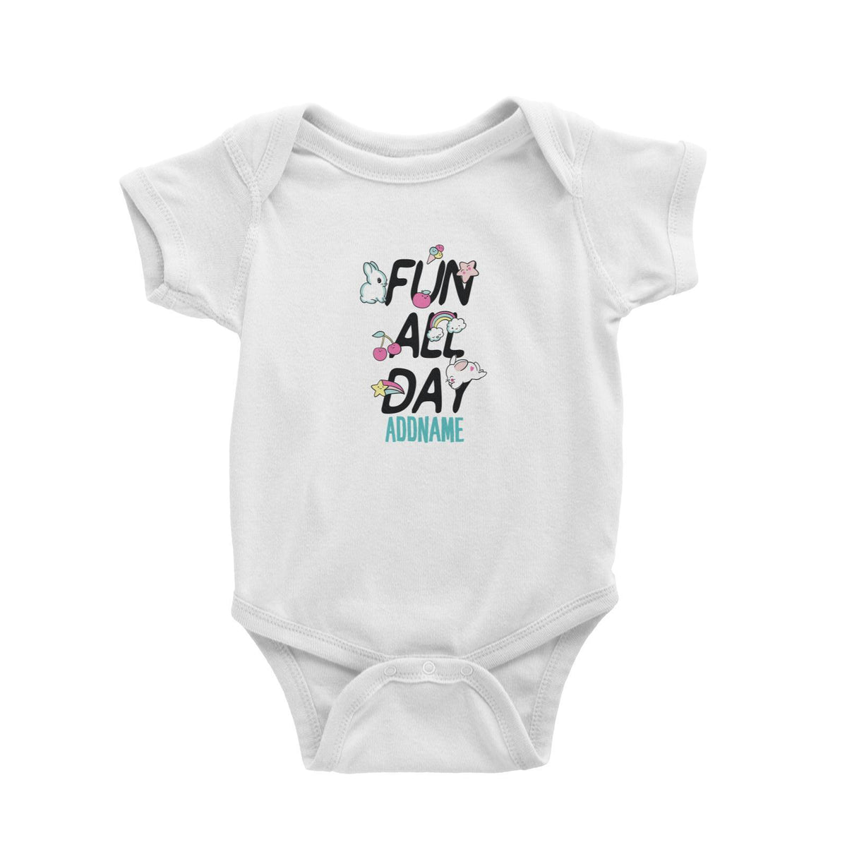 Cool Vibrant Series Fun All Day Addname Baby Romper