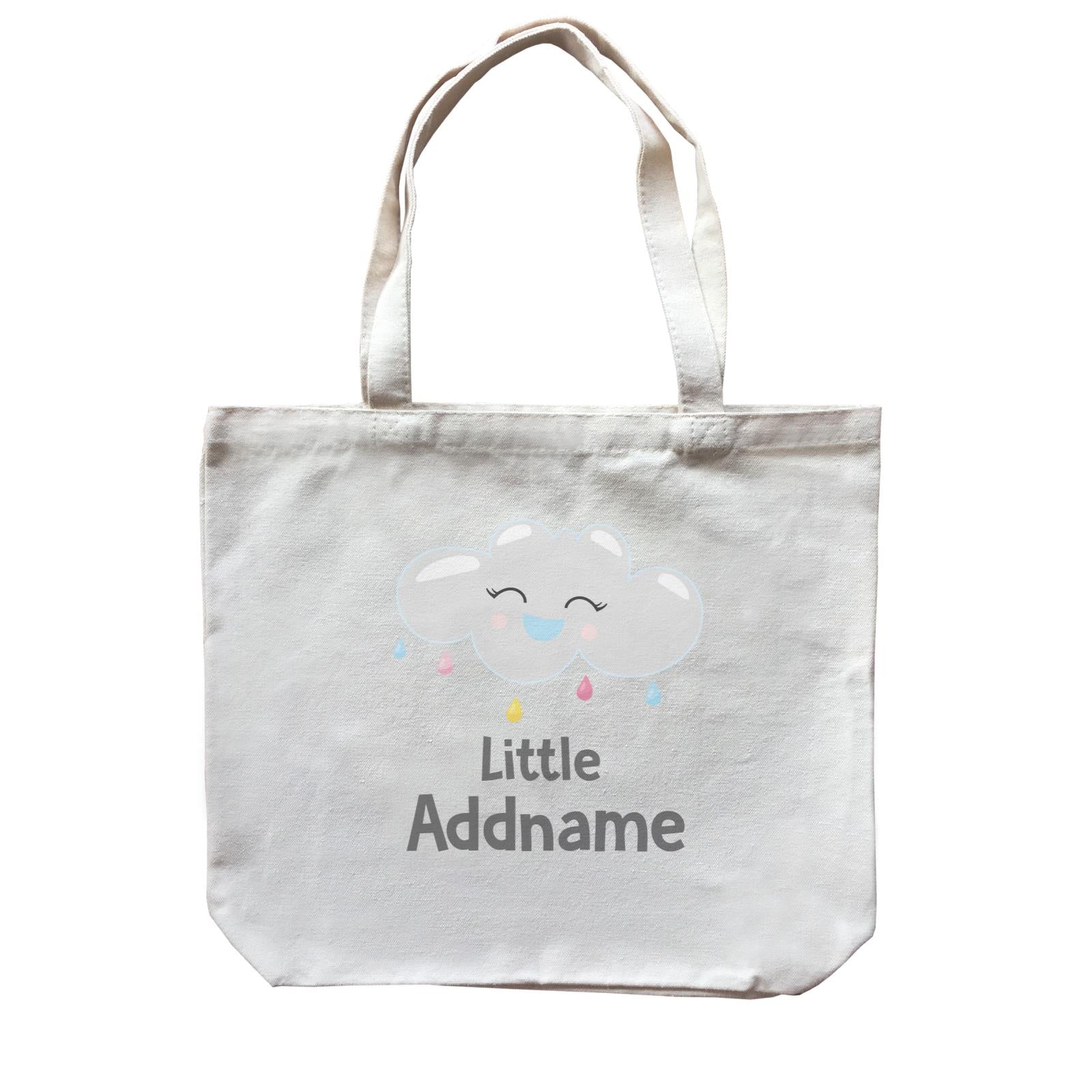 Spring Colourful Cloud Little Addname Canvas Bag