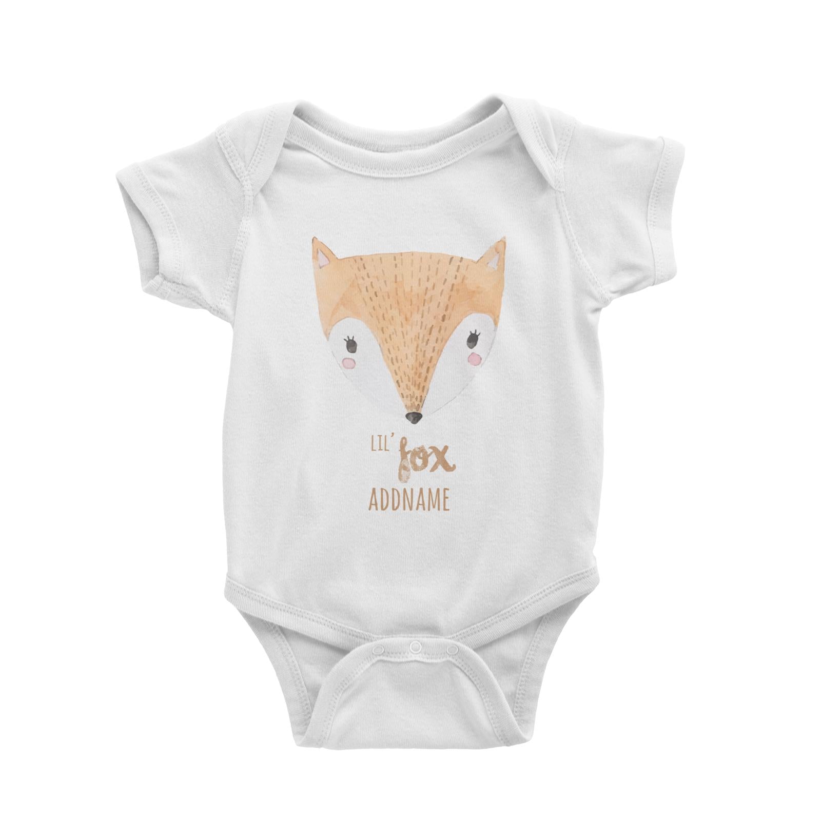 Lil Fox White Baby Romper